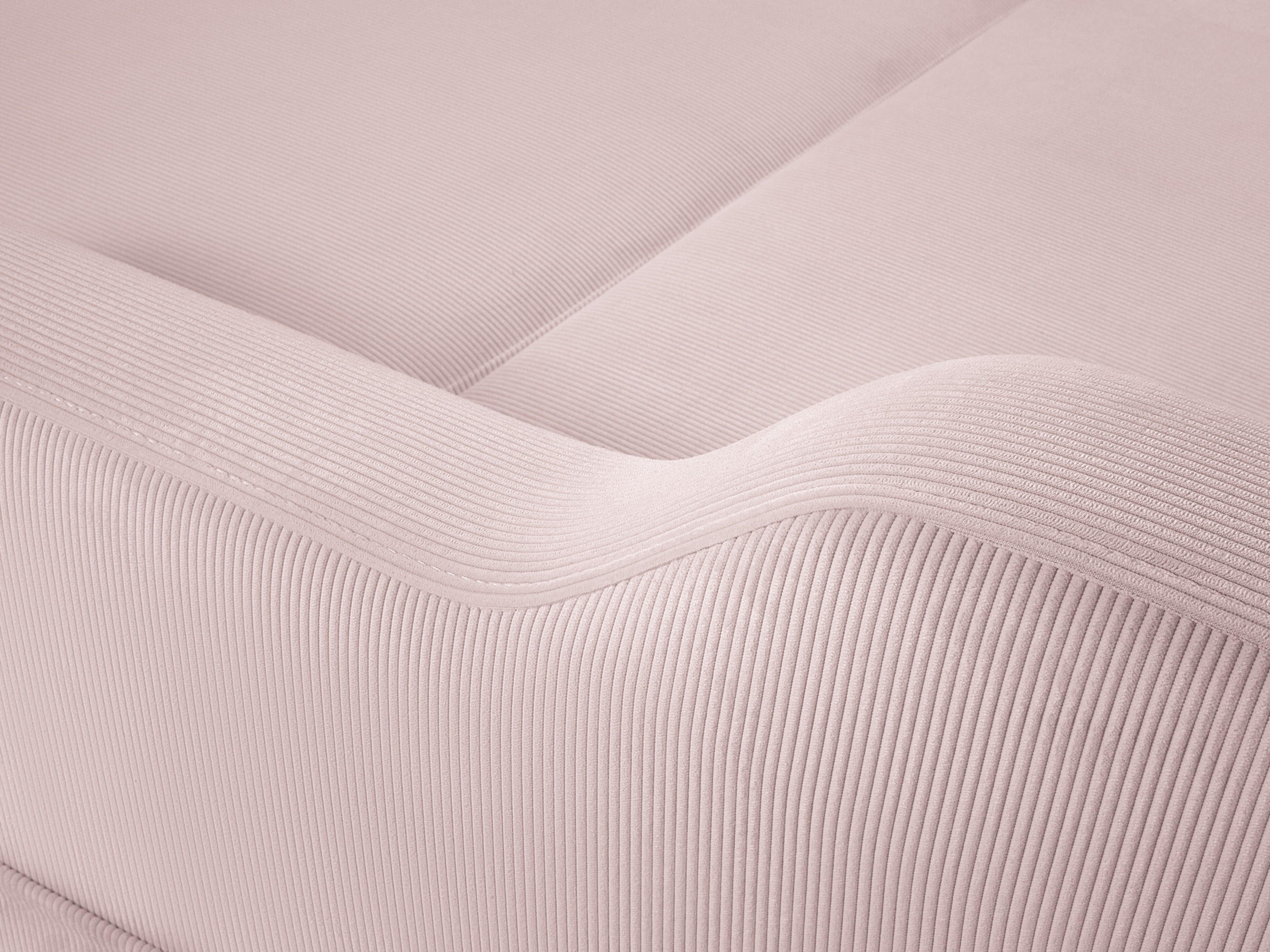 Narożnik lewostronny sztruksowy z funkcją spania ROSE różowy Mazzini Sofas Eye on Design