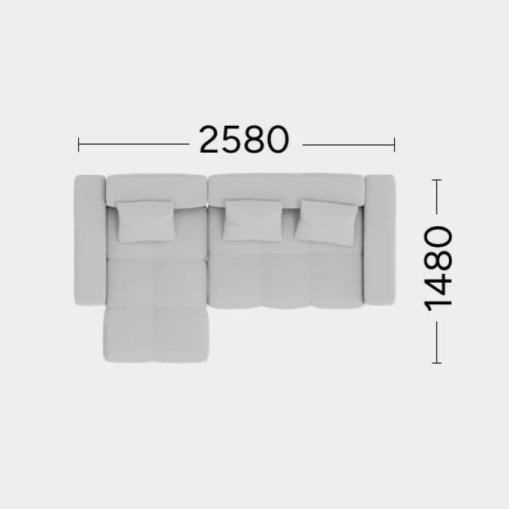 Narożnik lewostronny TUFTI Rosanero 258x148 cm Grupa 0 Eye on Design