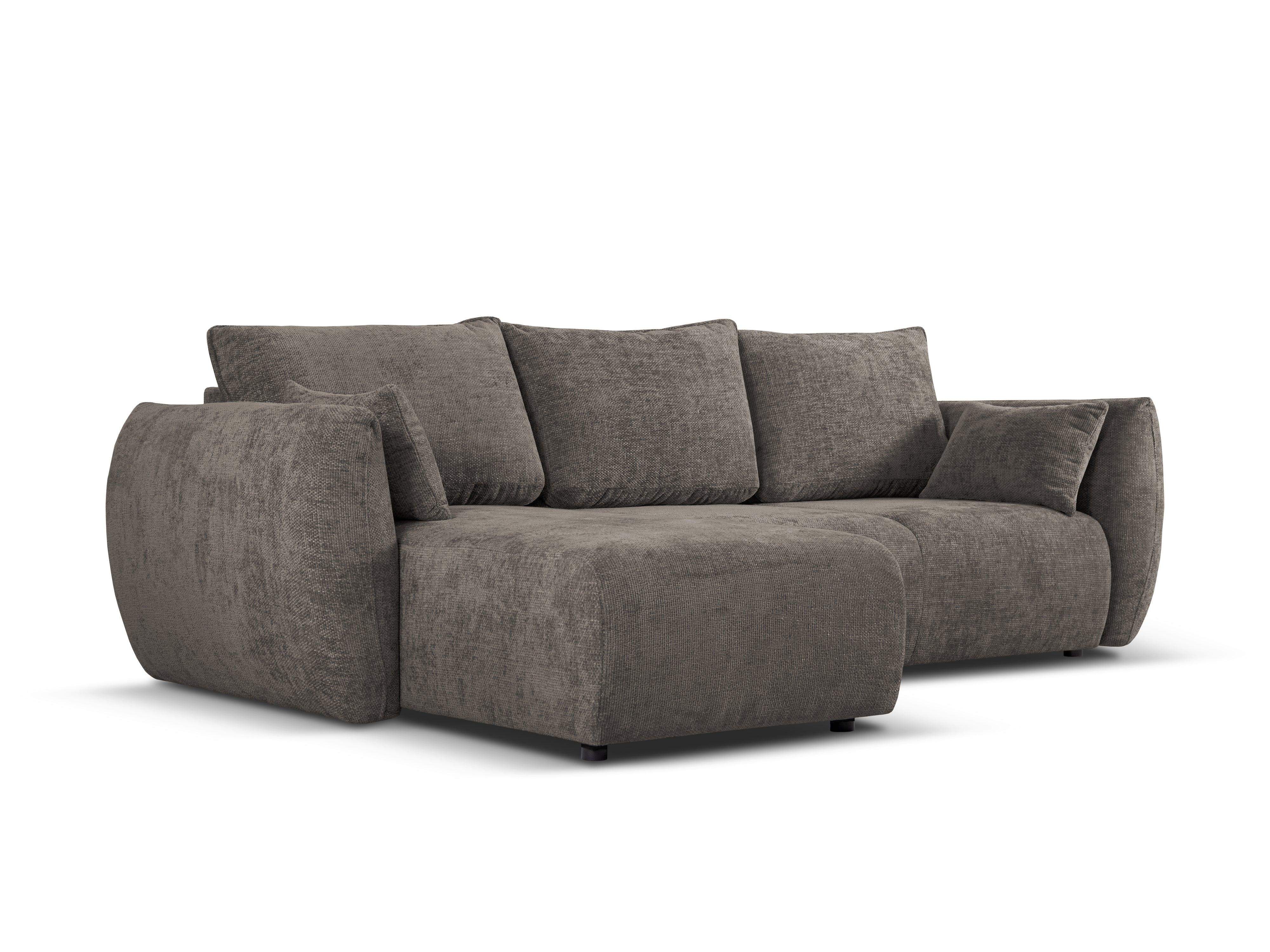 Narożnik lewostronny z funkcją spania MATERA szary szenil Cosmopolitan Design Eye on Design