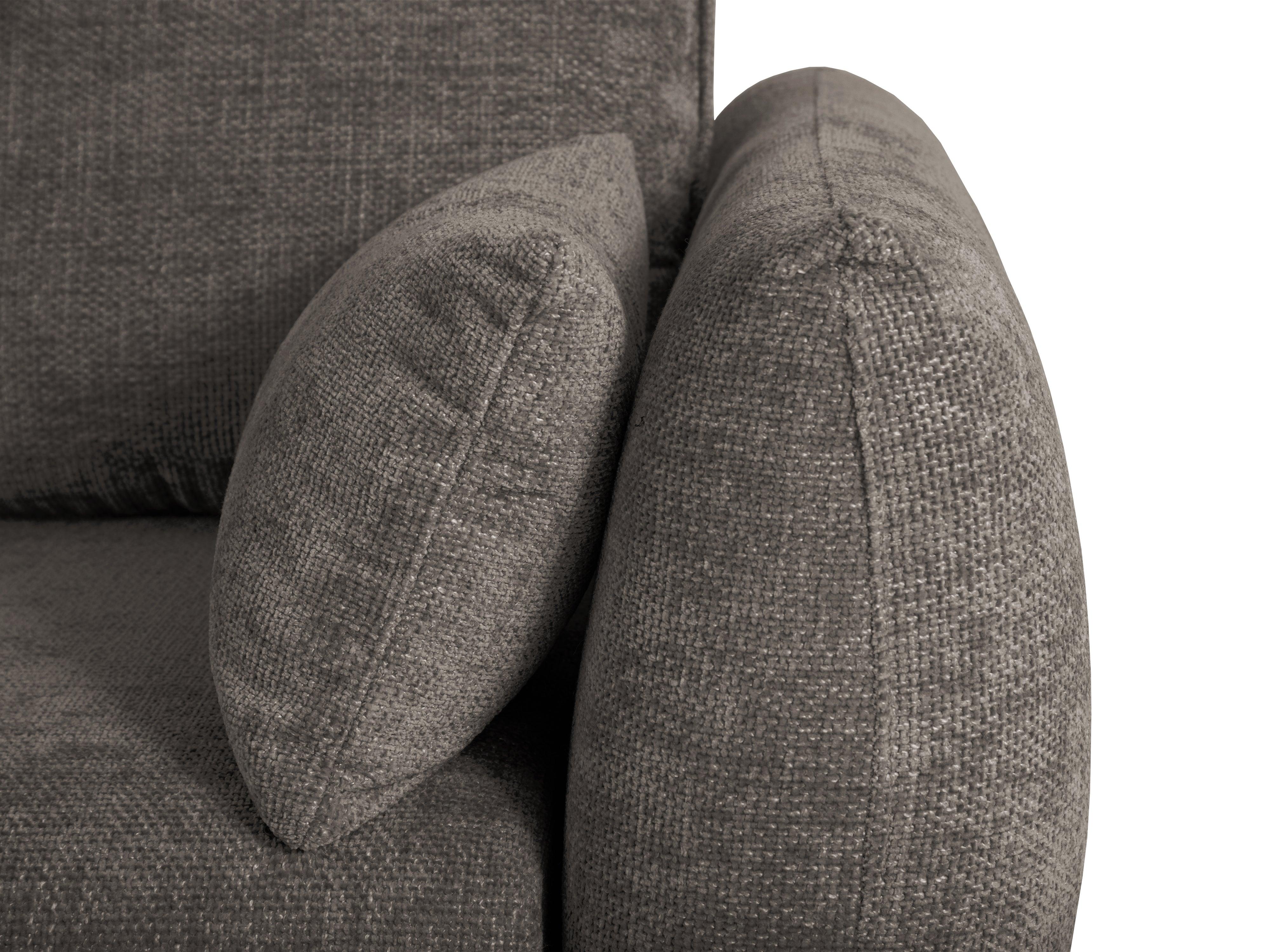 Narożnik lewostronny z funkcją spania MATERA szary szenil Cosmopolitan Design Eye on Design