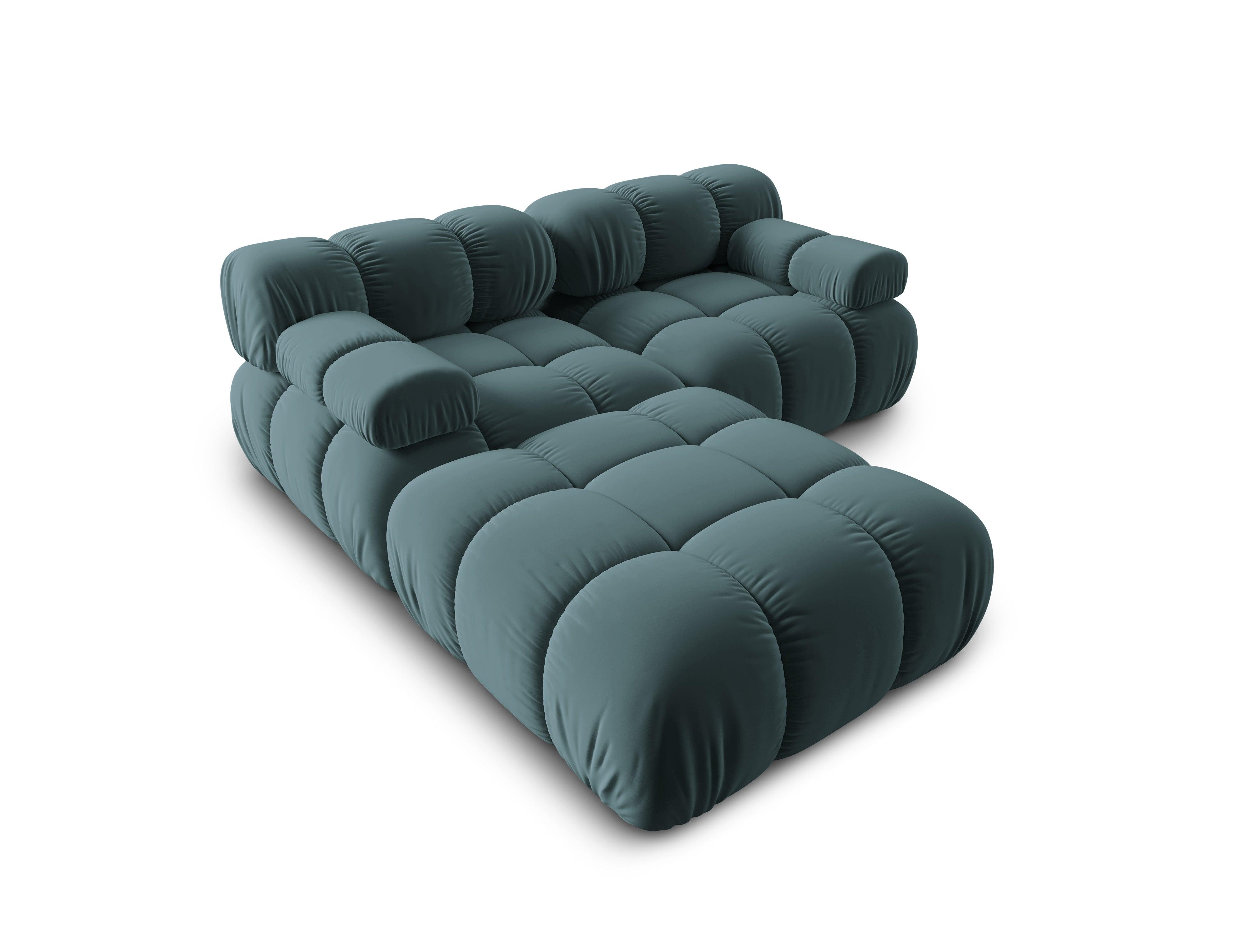 Narożnik modułowy aksamitny 3-osobowy TROPEA petrol Milo Casa Eye on Design