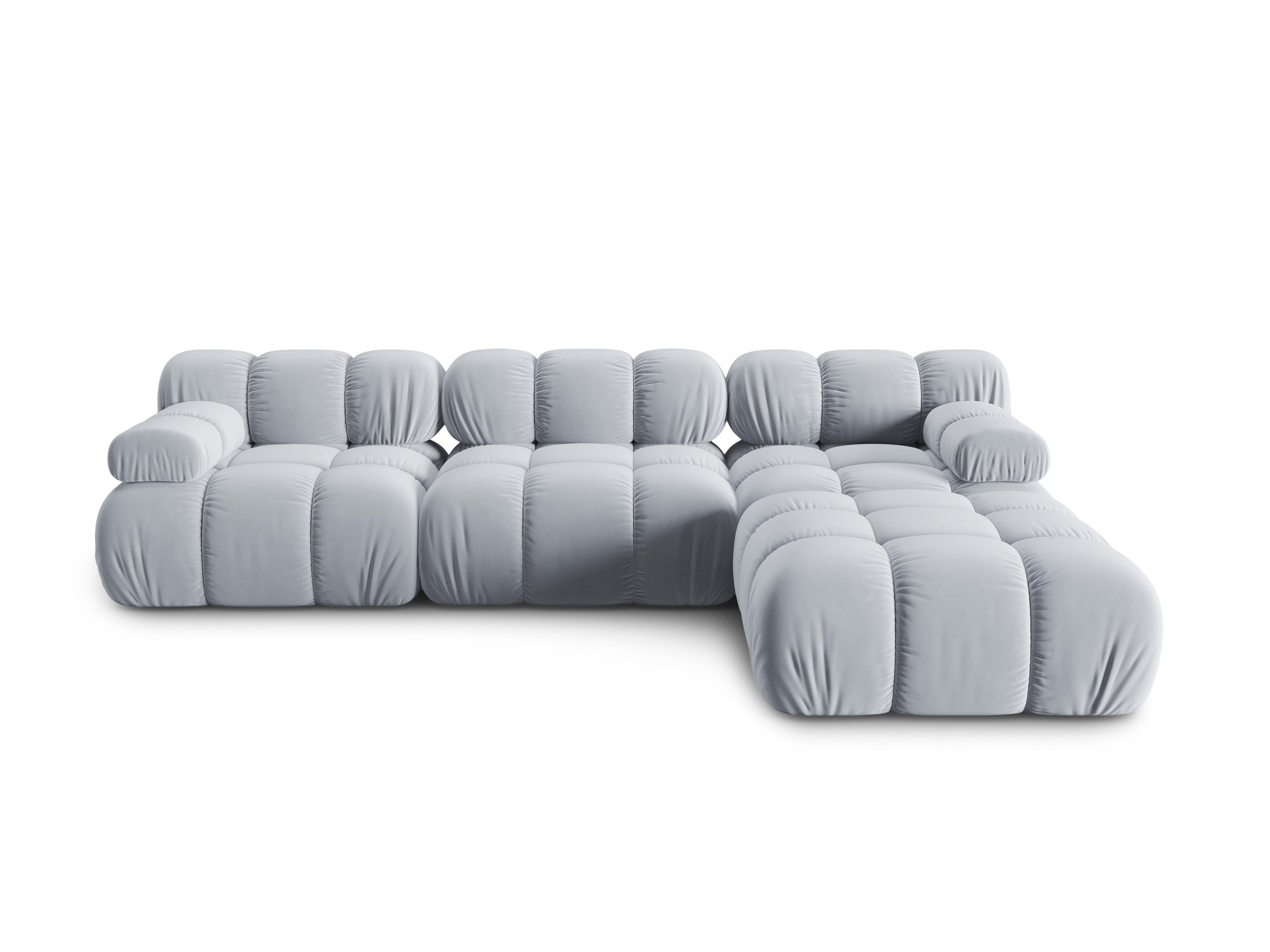 Narożnik modułowy aksamitny 4-osobowy TROPEA jasnoniebieski Milo Casa Eye on Design