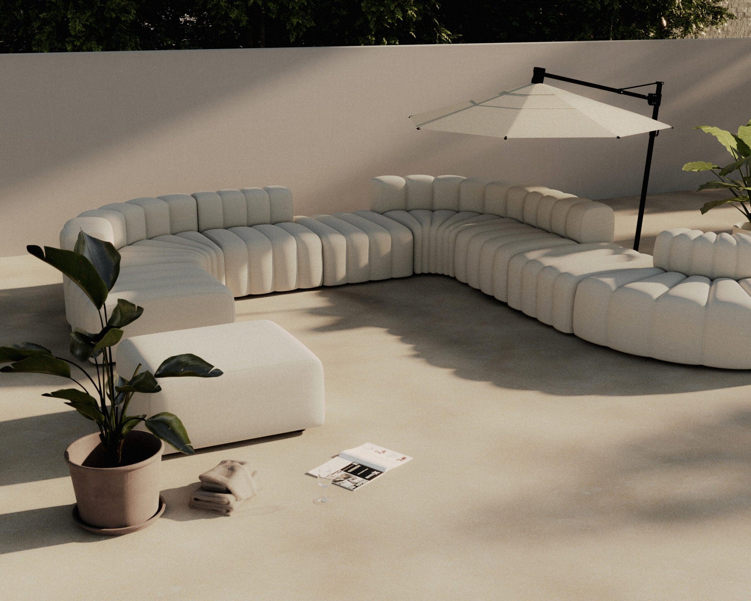 Narożnik modułowy zewnętrzny STUDIO piaskowy NORR11 Eye on Design