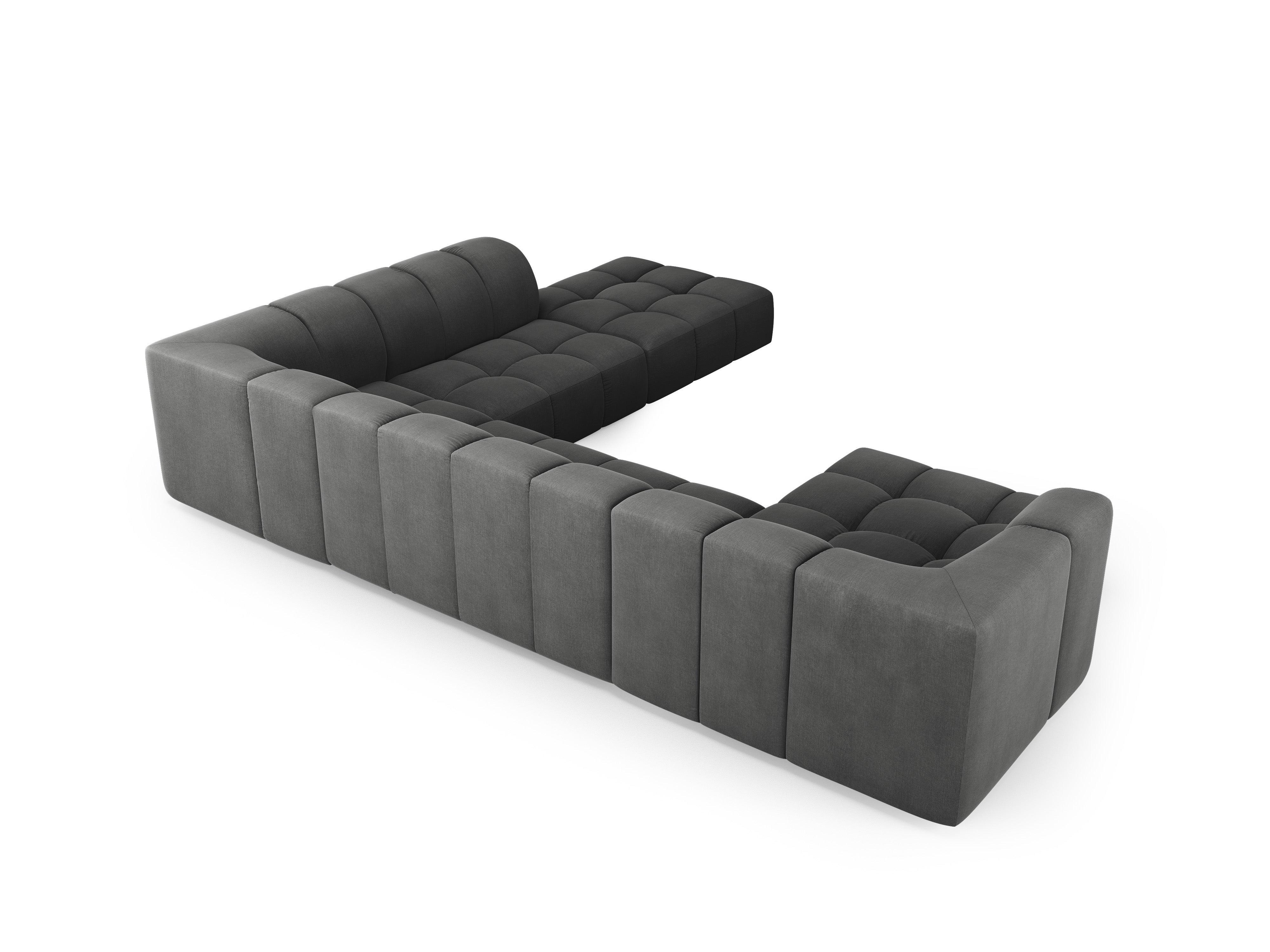 Narożnik panoramiczny prawostronny FRANCESCA ciemnoszary szenil Milo Casa Eye on Design