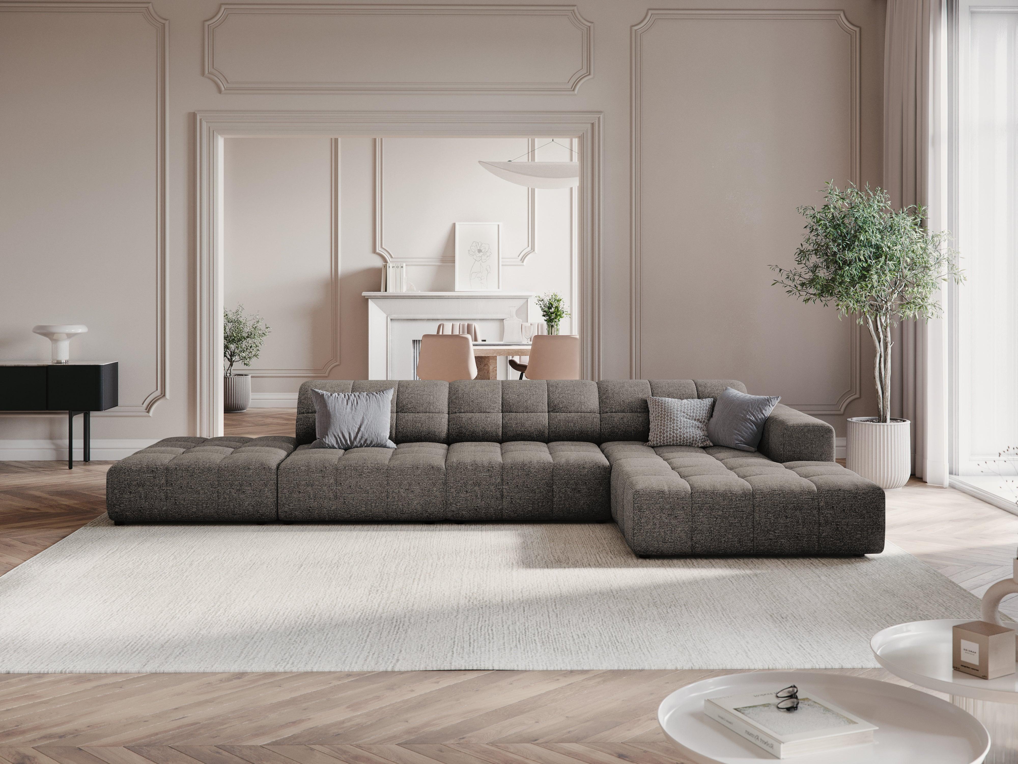 Narożnik prawostronny 5-osobowy CHICAGO szary szenil Cosmopolitan Design Eye on Design