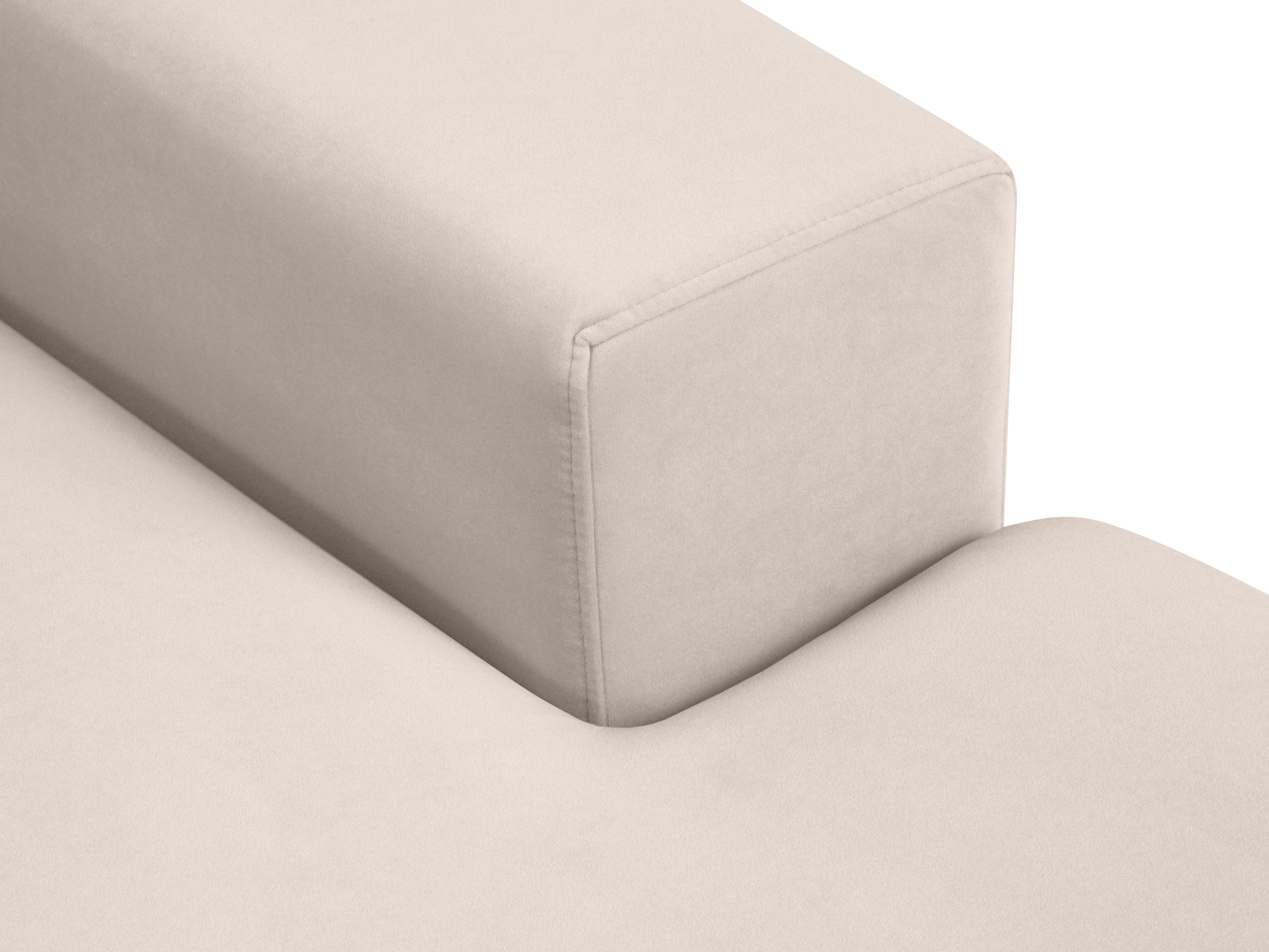 Narożnik prawostronny aksamitny panoramiczny HEBE beżowy Mazzini Sofas Eye on Design