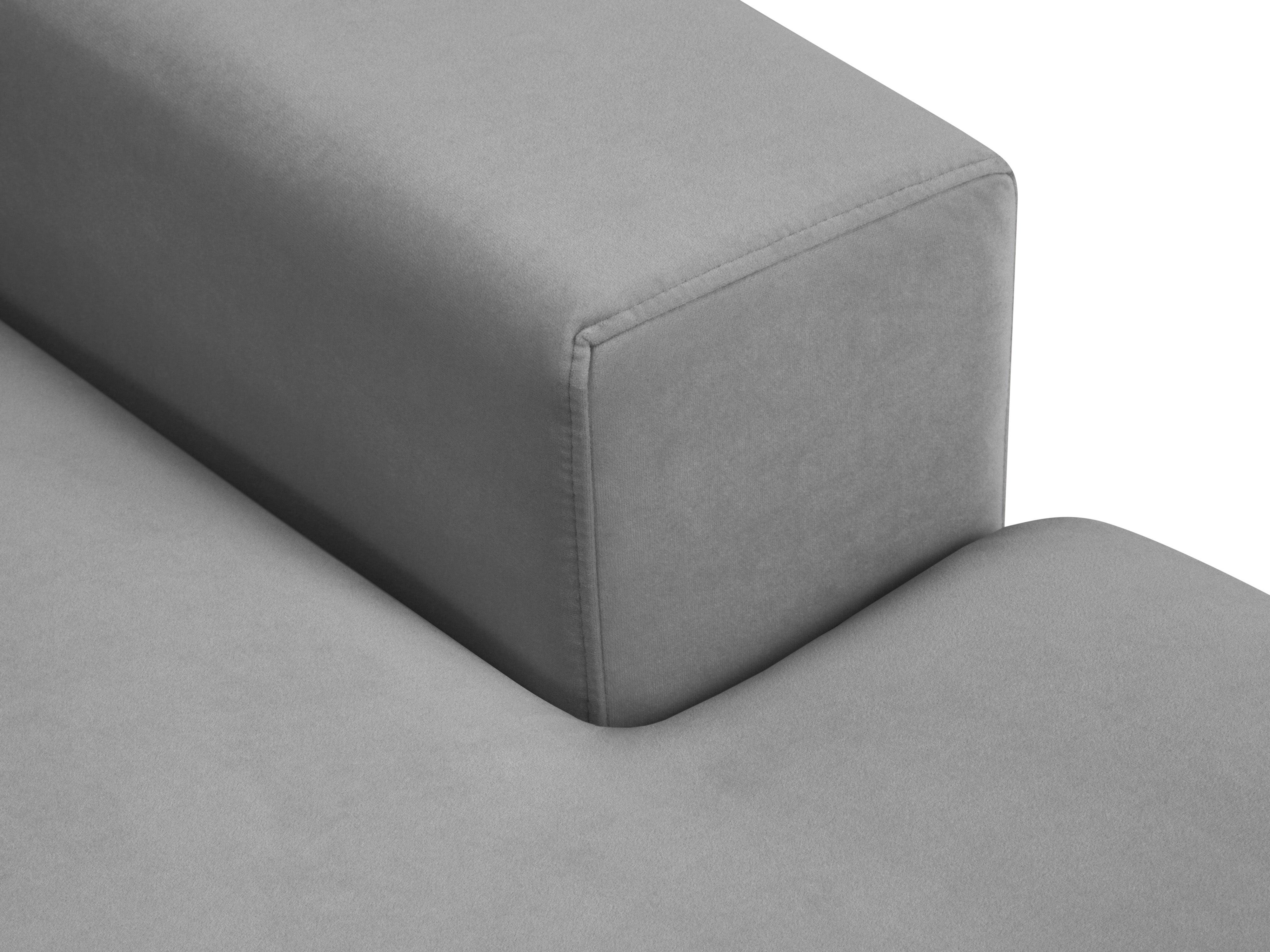Narożnik prawostronny aksamitny panoramiczny HEBE szary Mazzini Sofas Eye on Design