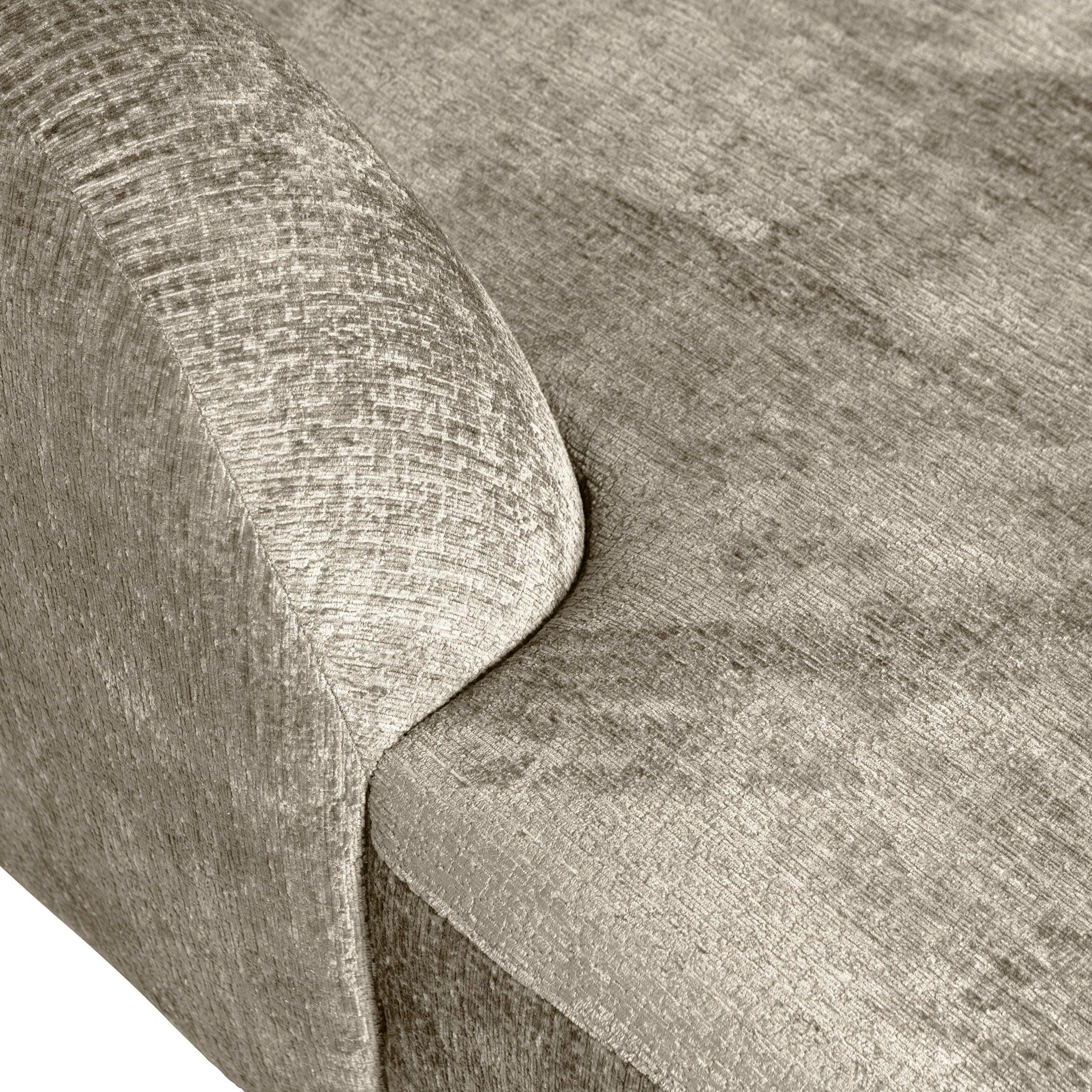 Narożnik prawostronny aksamitny SLOPING beżowy Be Pure Eye on Design