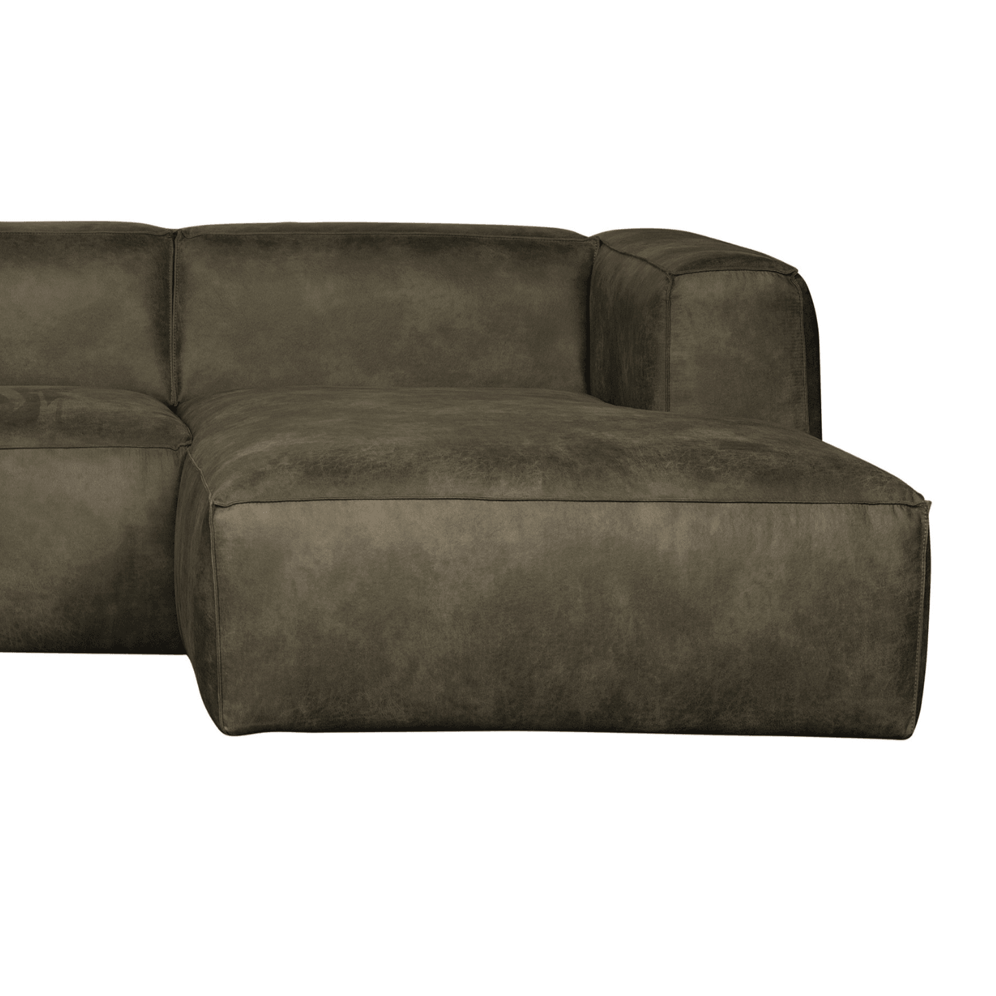 Narożnik prawostronny BEAN zielona ekoskóra Woood Eye on Design