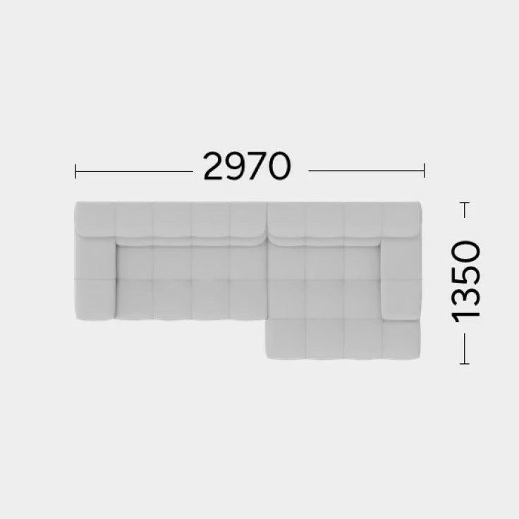 Narożnik prawostronny CHLOE Rosanero 297x135 cm Grupa 0 Eye on Design