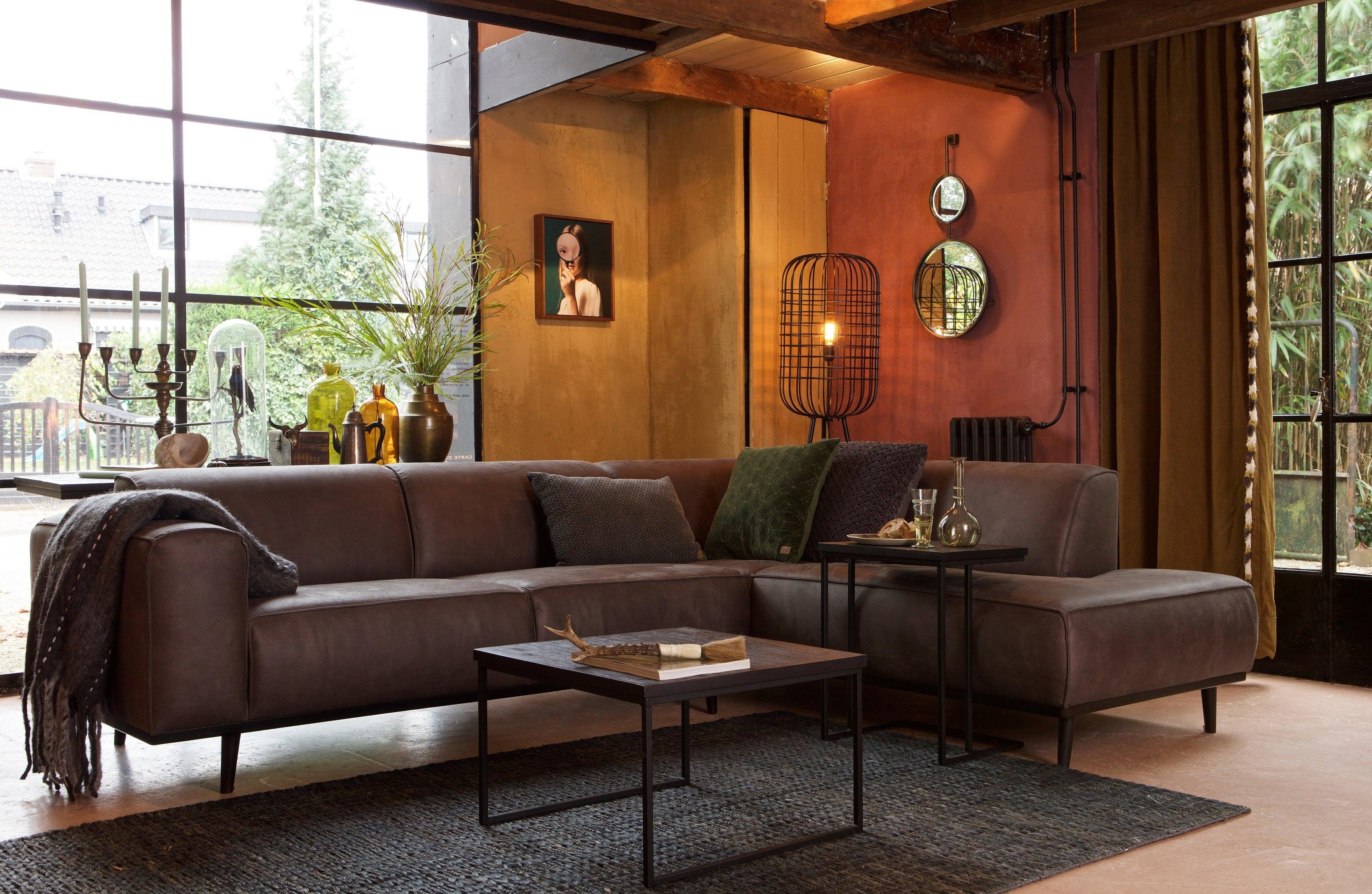 Narożnik prawostronny ekoskóra STATEMENT koniakowy Be Pure Eye on Design