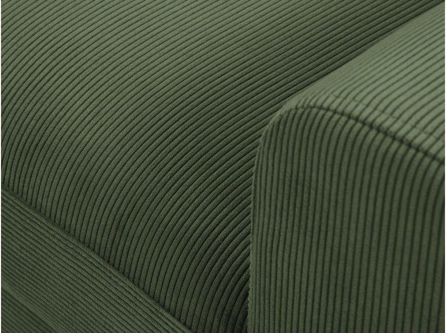 Narożnik prawostronny sztruksowy z funkcją spania KYOTO ciemnozielony Cosmopolitan Design Eye on Design