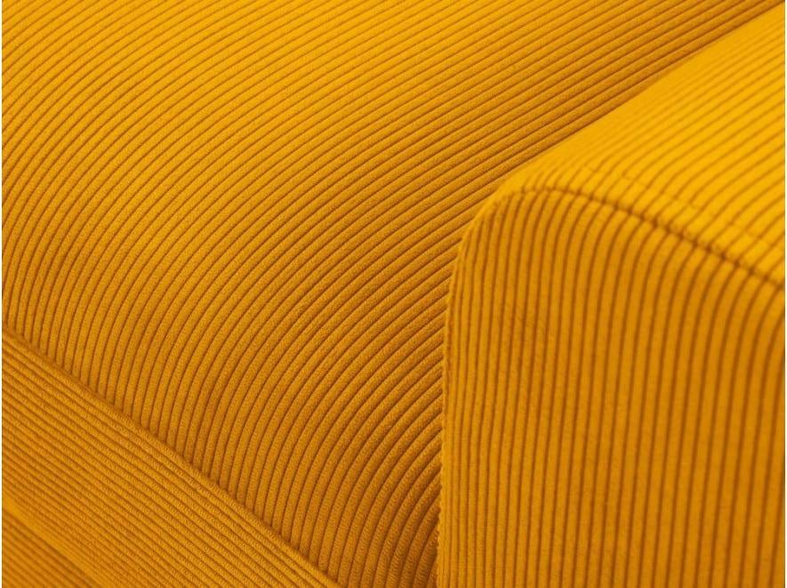 Narożnik prawostronny sztruksowy z funkcją spania KYOTO żółty Cosmopolitan Design Eye on Design
