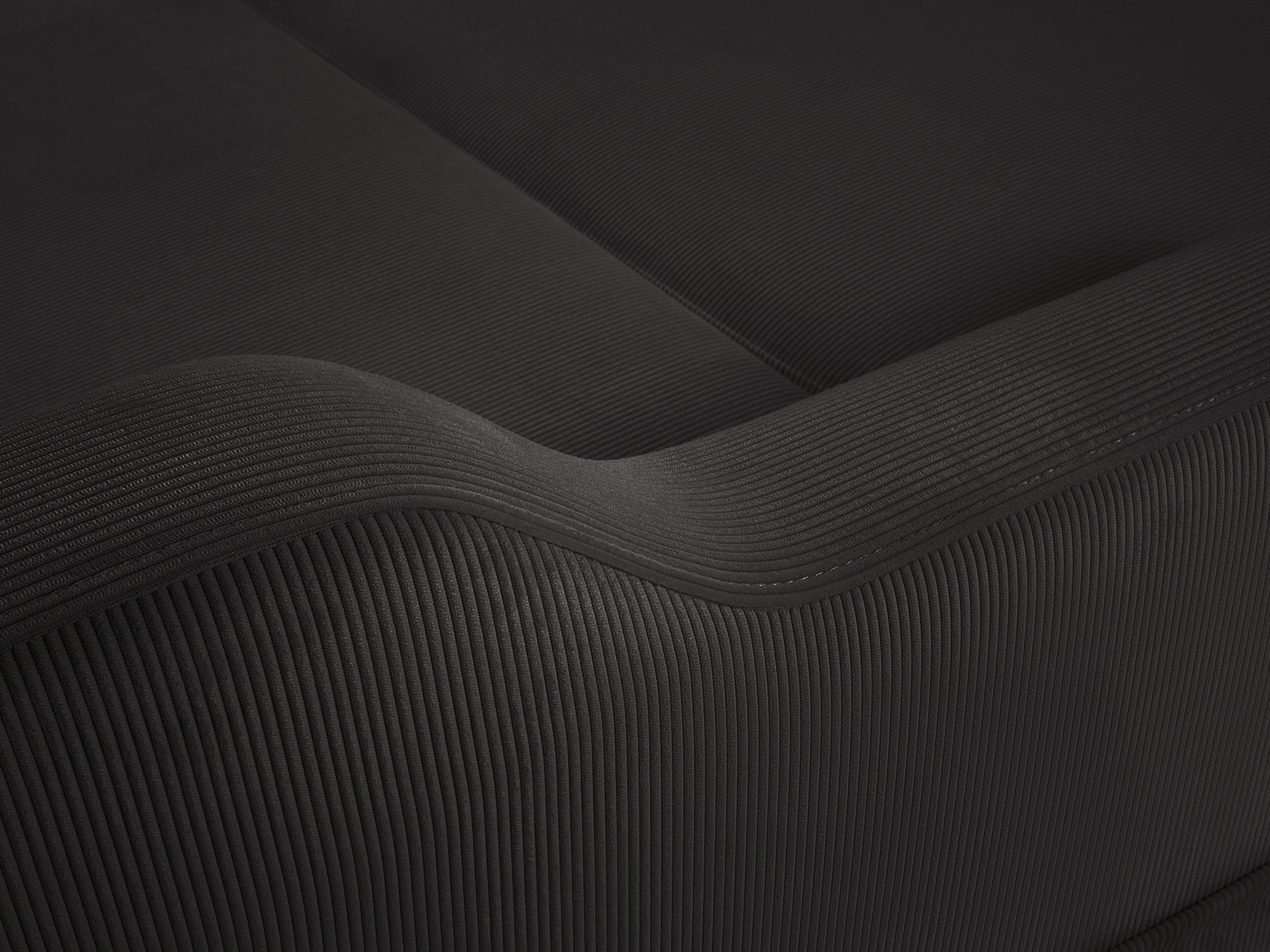 Narożnik prawostronny sztruksowy z funkcją spania ROSE ciemnoszary Mazzini Sofas Eye on Design