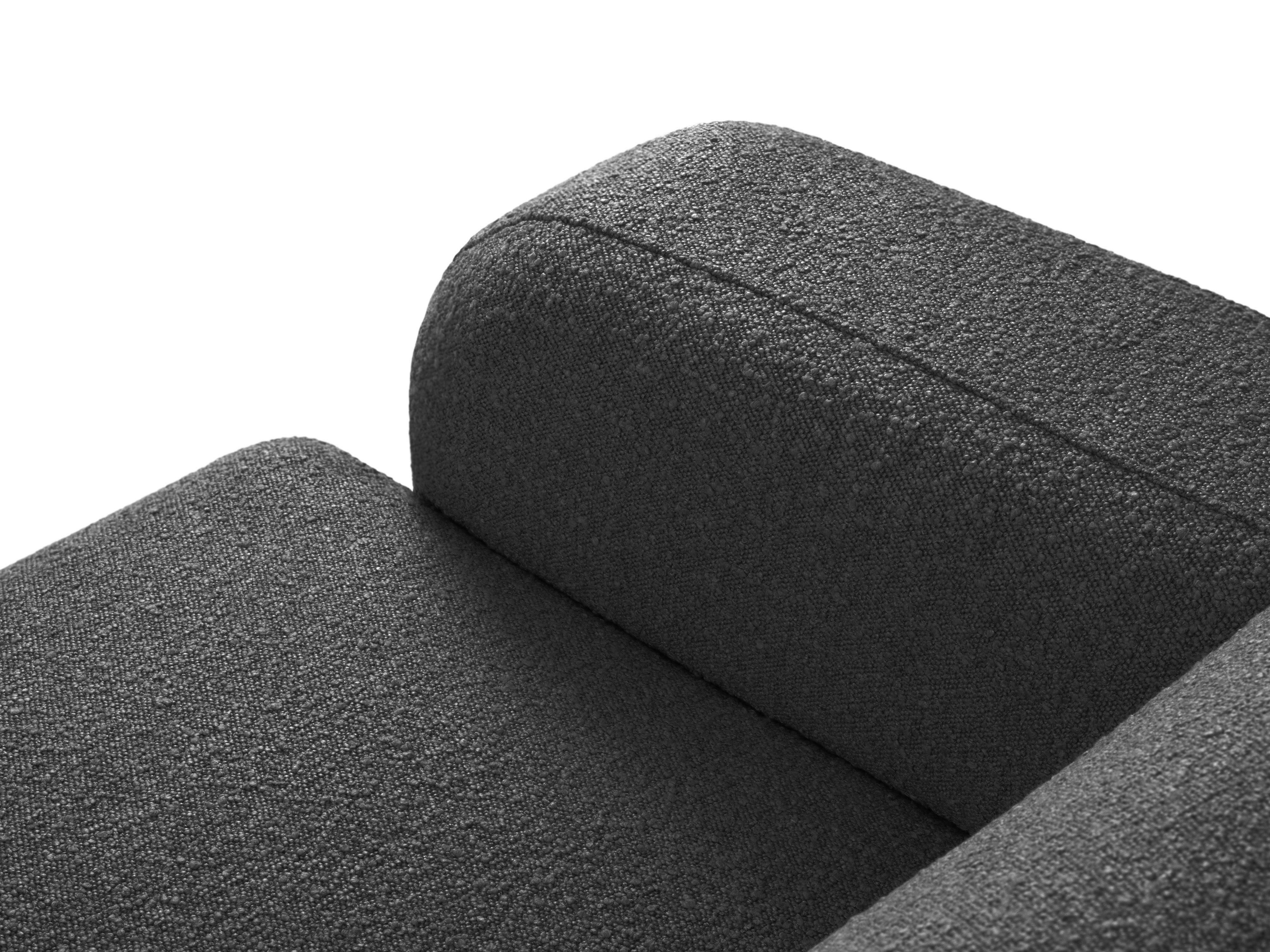 Narożnik prawostronny w tkaninie boucle 4-osobowy LOLA ciemnoszary Windsor & Co Eye on Design