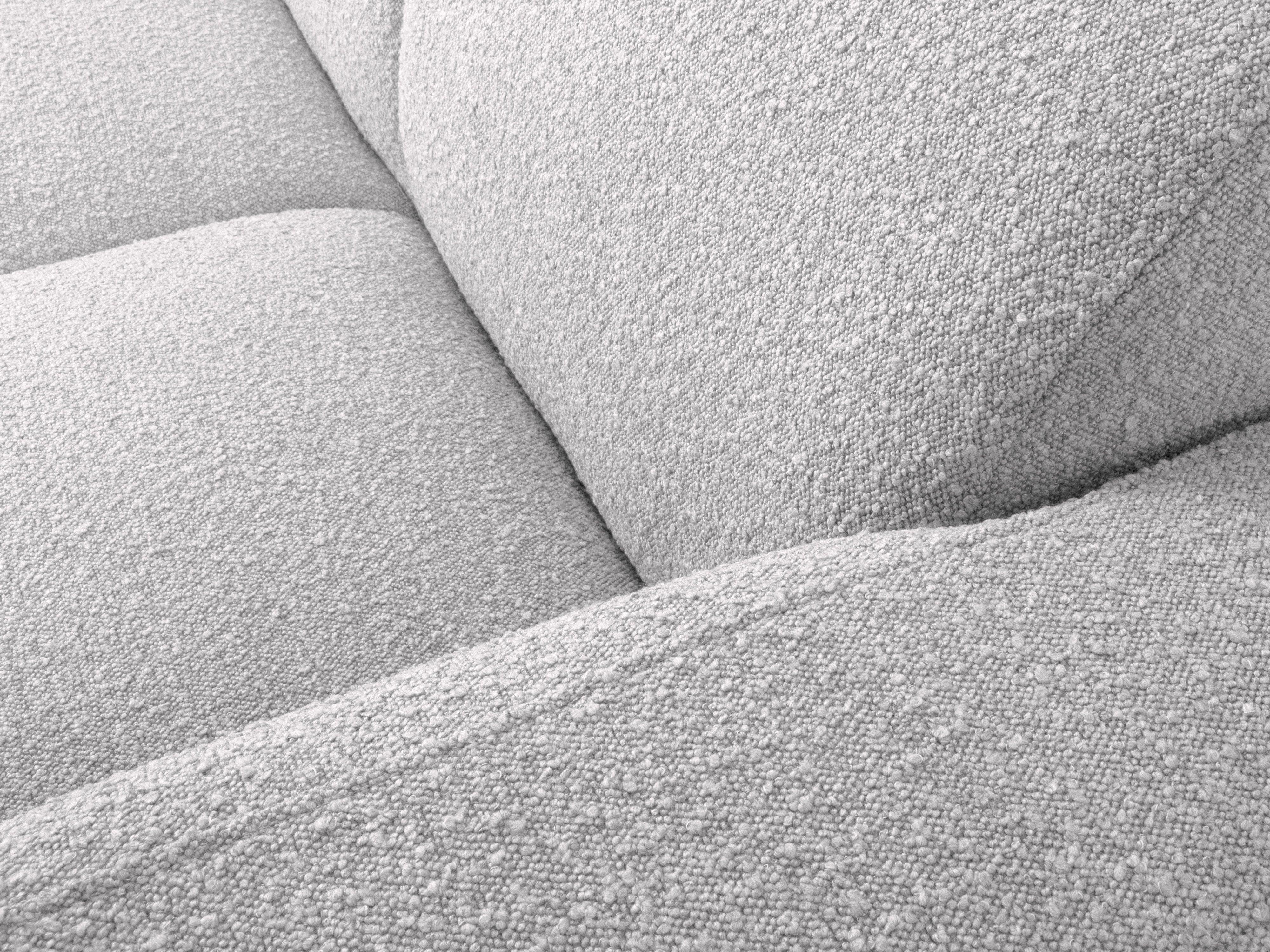 Narożnik prawostronny w tkaninie boucle 4-osobowy LOLA jasnoszary Windsor & Co Eye on Design