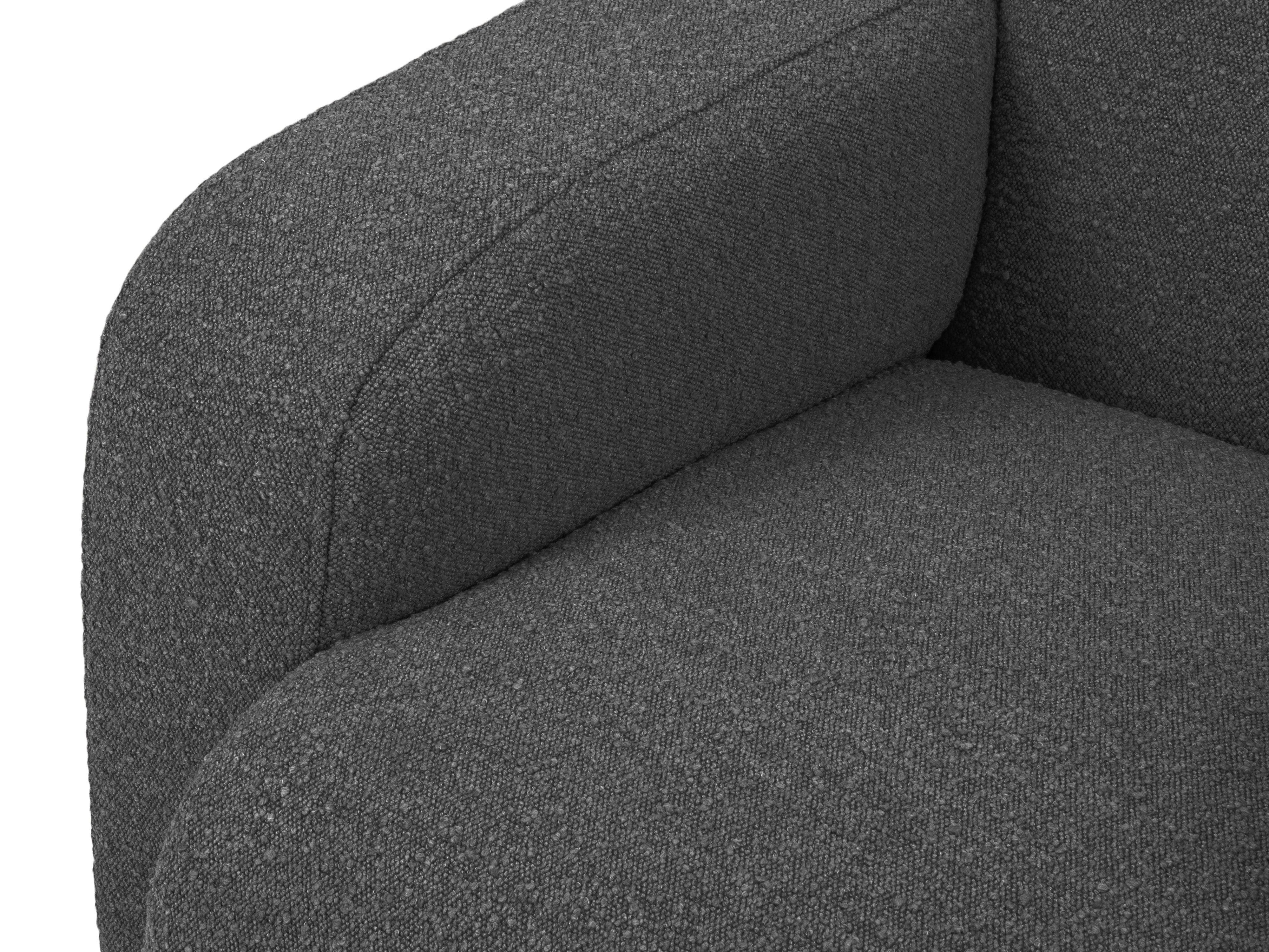 Narożnik prawostronny w tkaninie boucle 6-osobowy LOLA ciemnoszary Windsor & Co Eye on Design