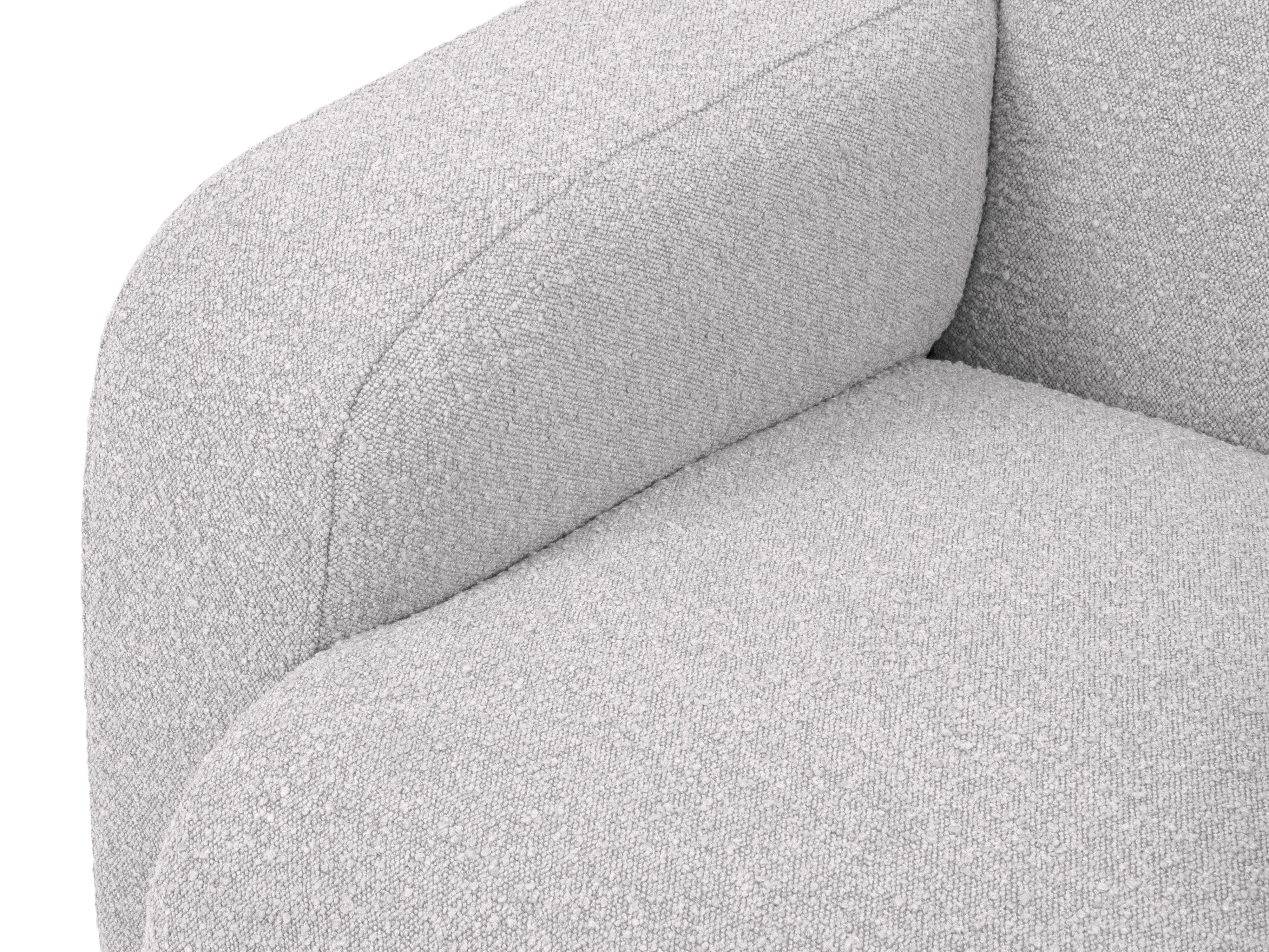 Narożnik prawostronny w tkaninie boucle 6-osobowy LOLA jasnoszary Windsor & Co Eye on Design