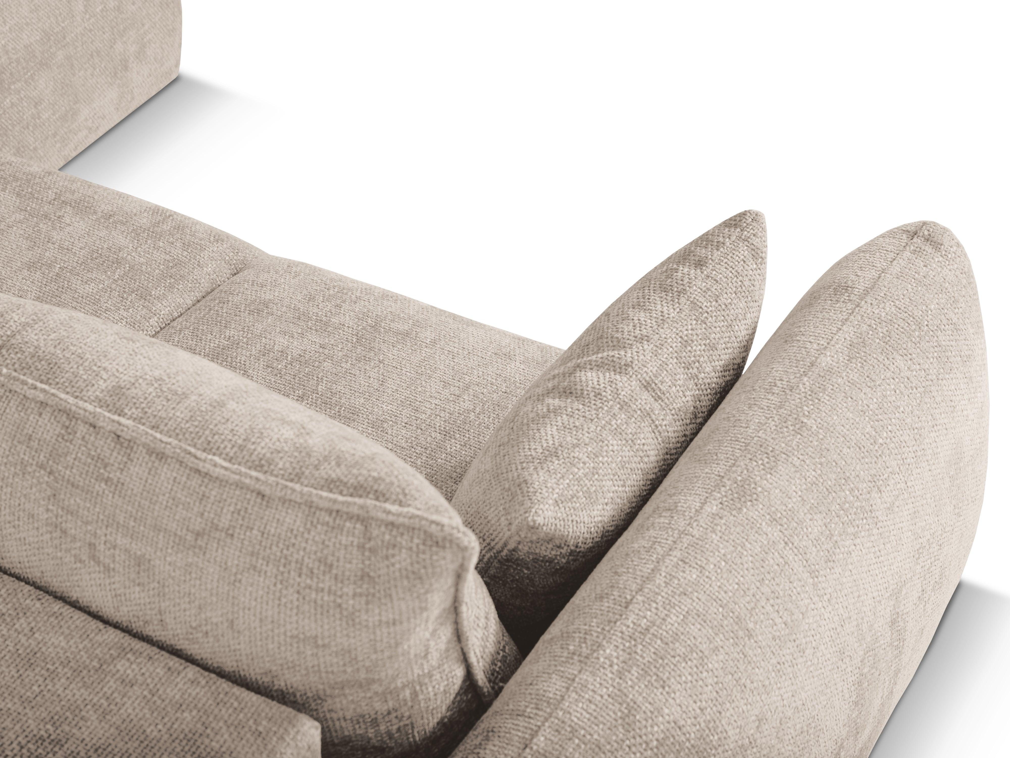 Narożnik prawostronny z funkcją spania MATERA beżowy szenil Cosmopolitan Design Eye on Design