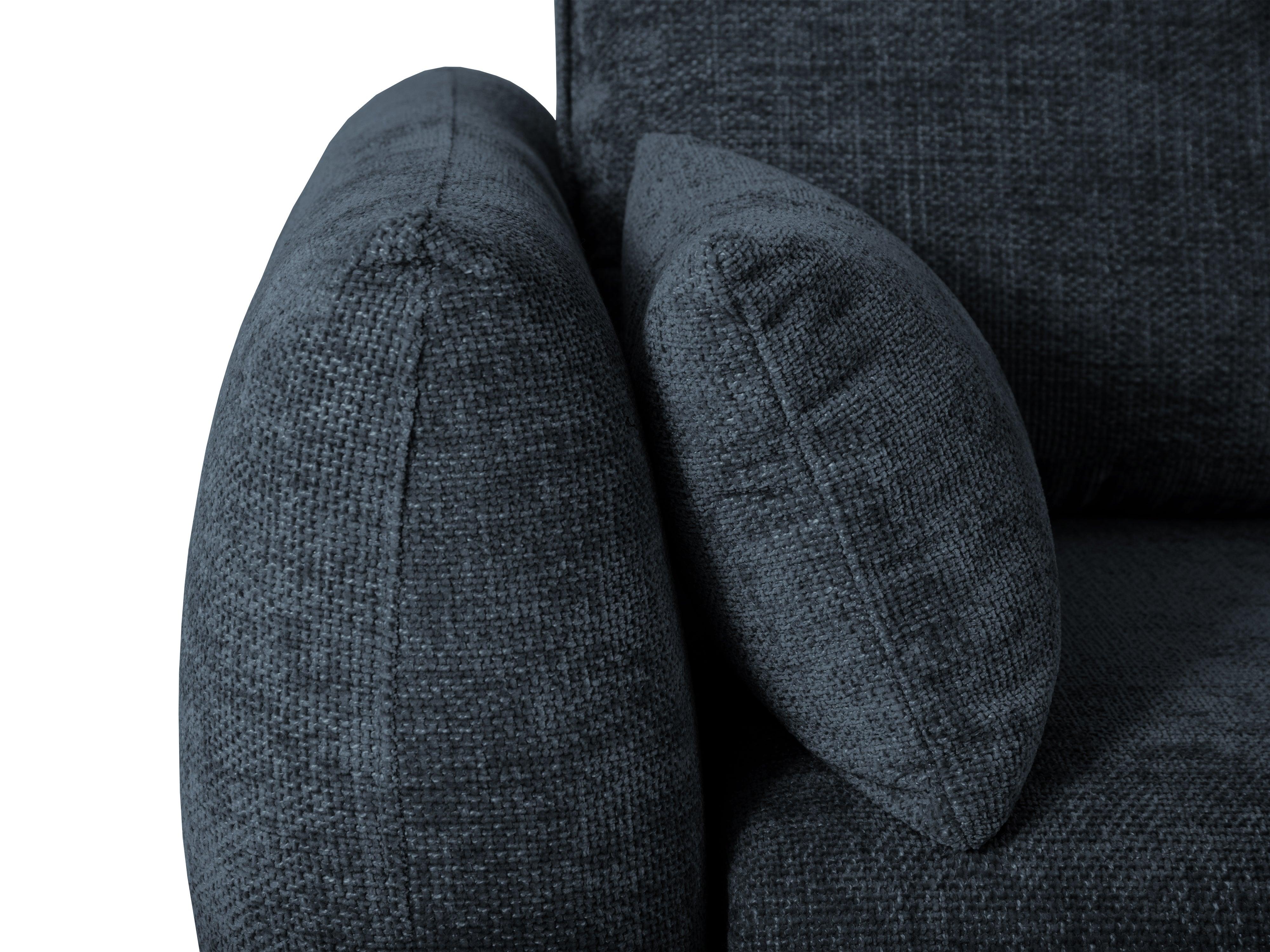 Narożnik prawostronny z funkcją spania MATERA granatowy szenil Cosmopolitan Design Eye on Design