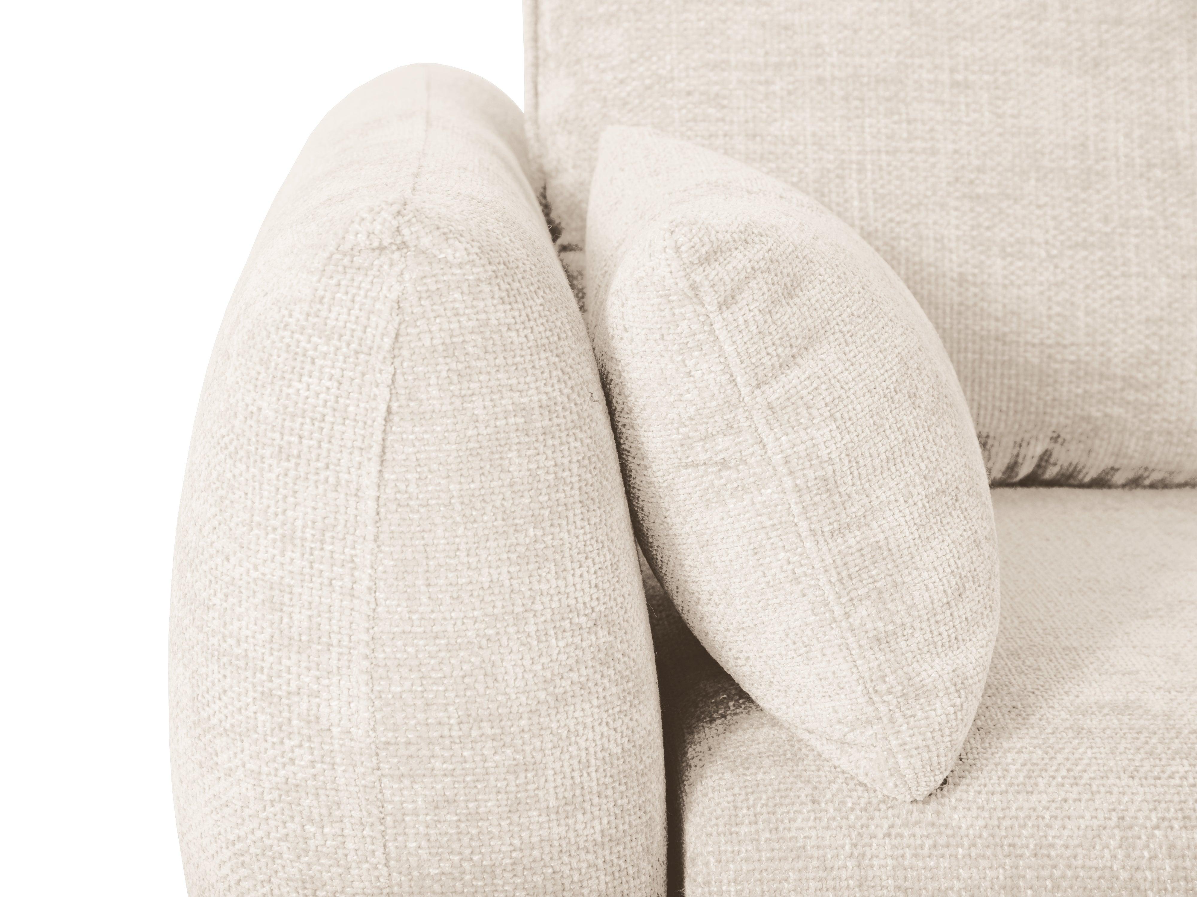 Narożnik prawostronny z funkcją spania MATERA jasnobeżowy szenil Cosmopolitan Design Eye on Design