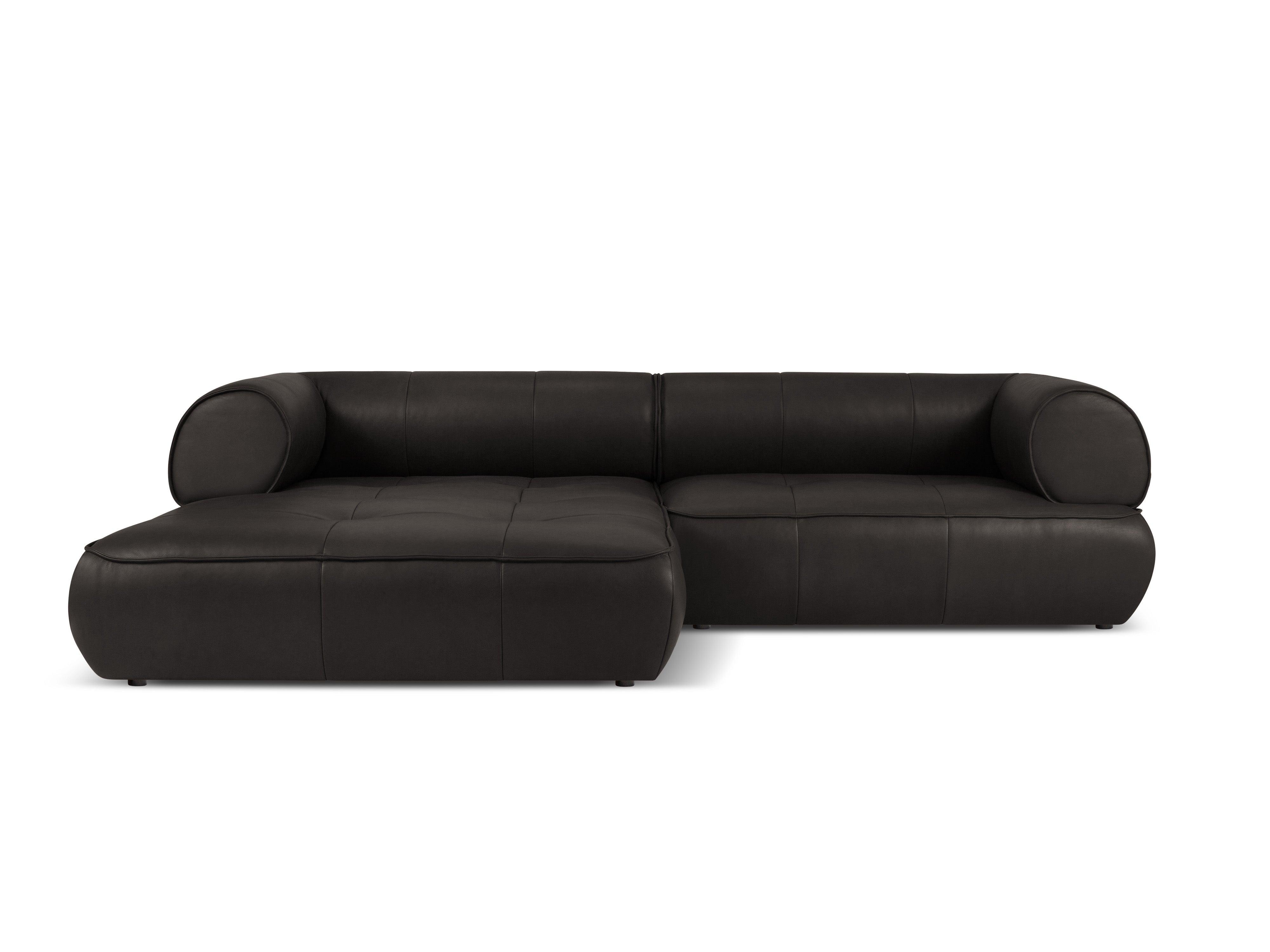 Narożnik skórzany lewostronny LILY czarny Maison Heritage Eye on Design