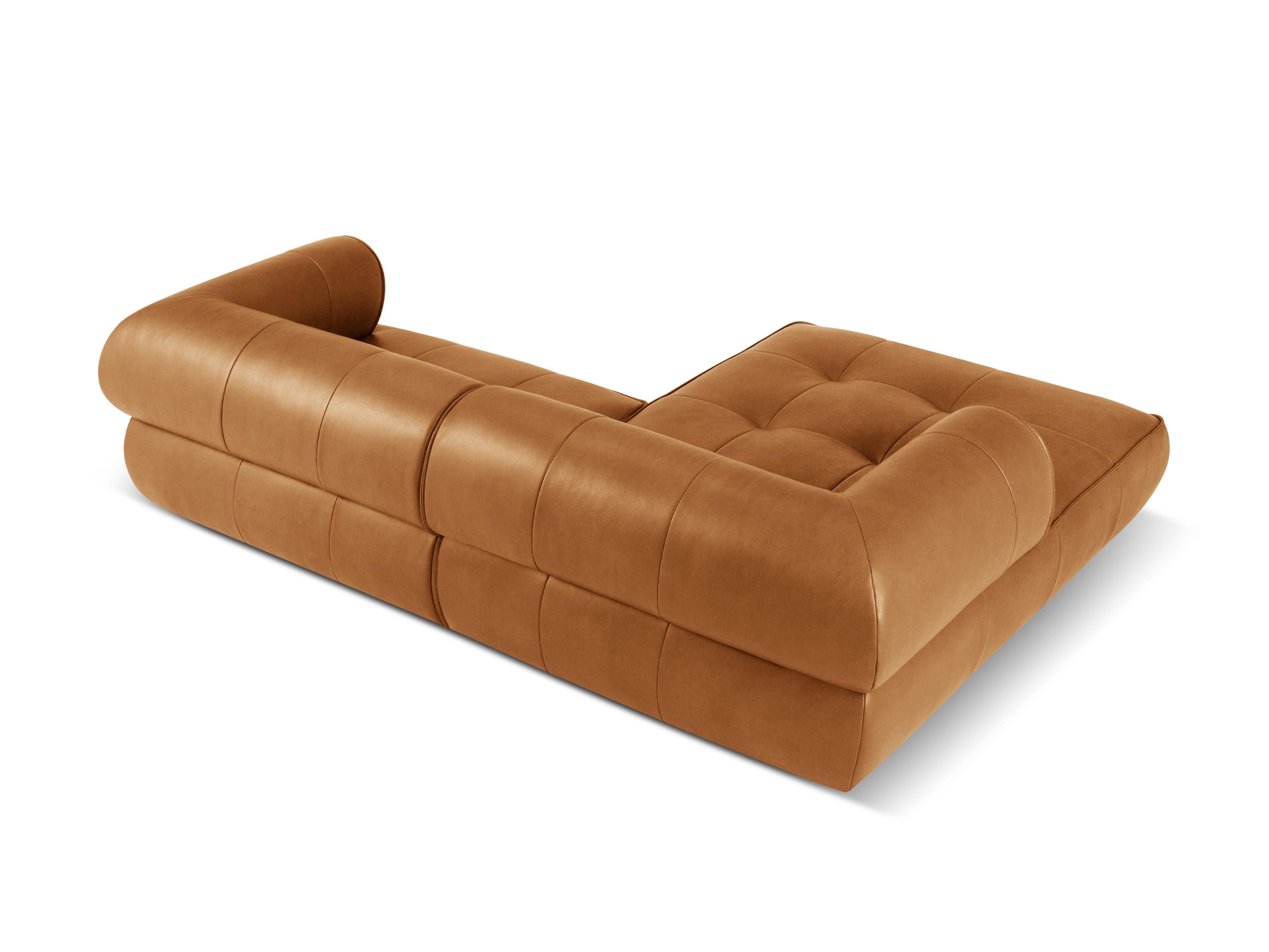 Narożnik skórzany lewostronny LILY koniakowy Maison Heritage Eye on Design