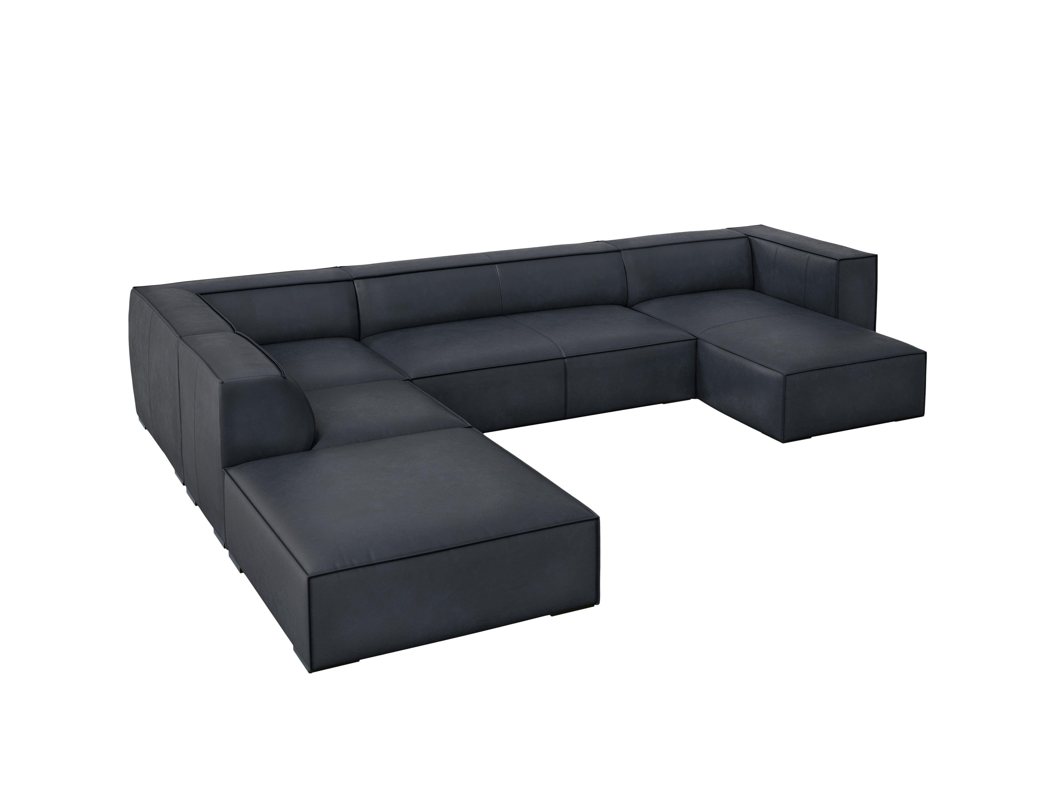 Narożnik skórzany panoramiczny lewostronny MADAME grafitowy Windsor & Co Eye on Design