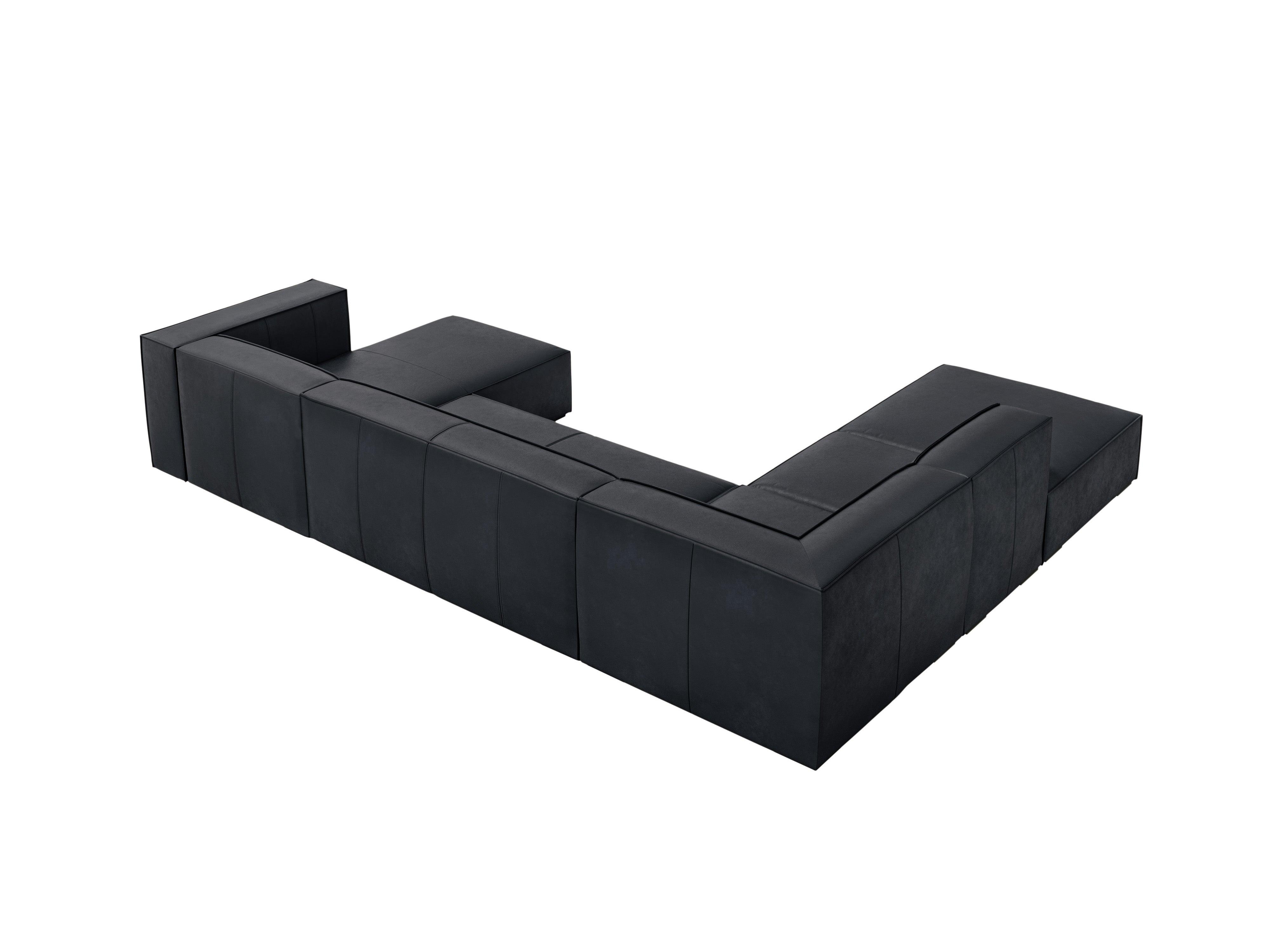 Narożnik skórzany panoramiczny lewostronny MADAME grafitowy Windsor & Co Eye on Design