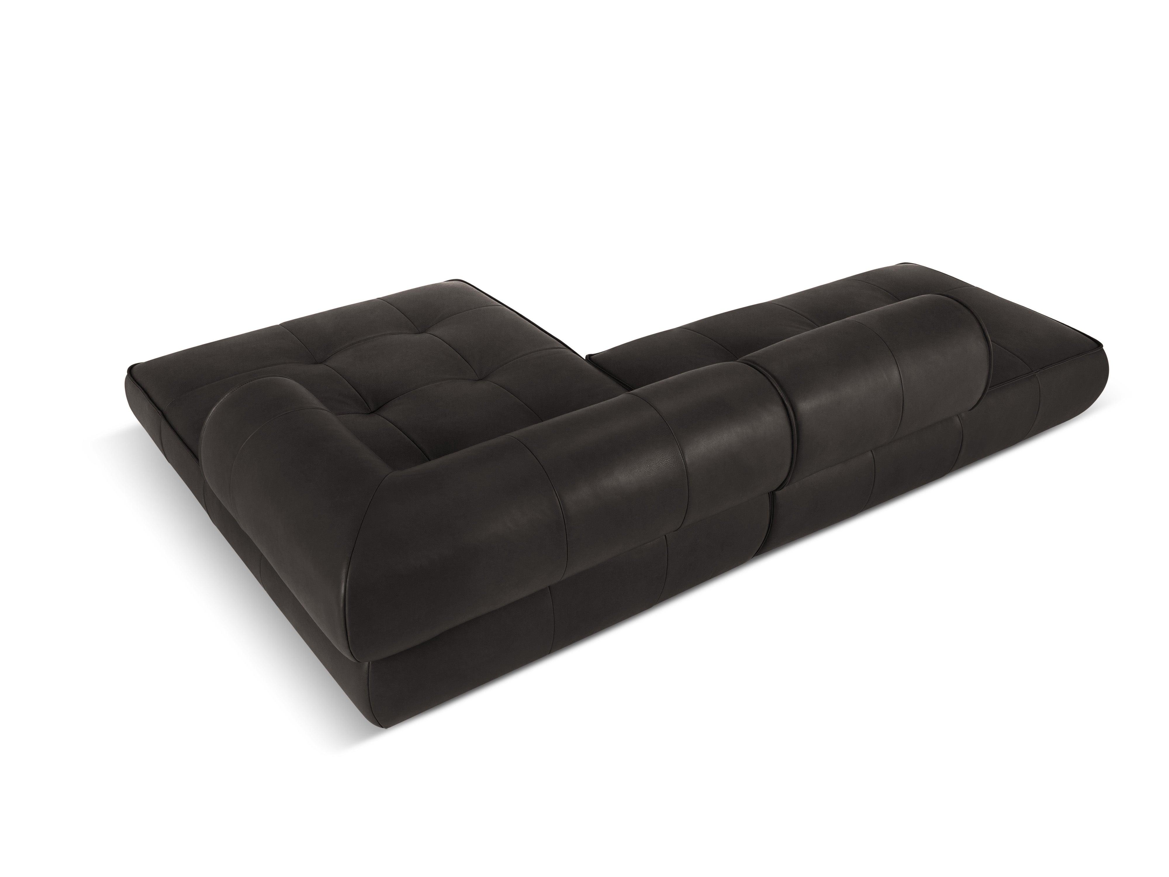 Narożnik skórzany prawostronny otwarty LILY czarny Maison Heritage Eye on Design