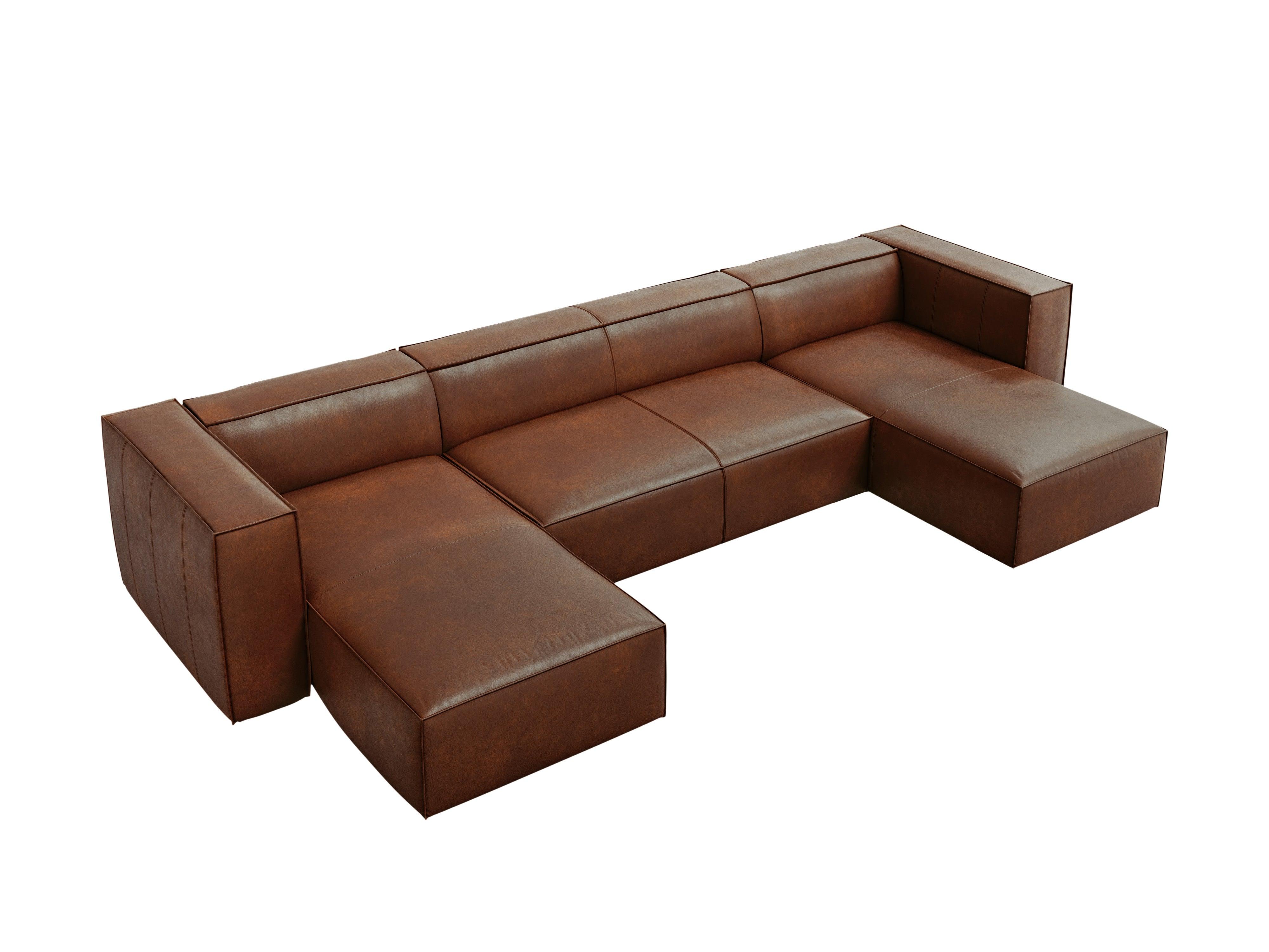 Narożnik skórzany w kształałcie litery U MADAME brązowy Windsor & Co Eye on Design