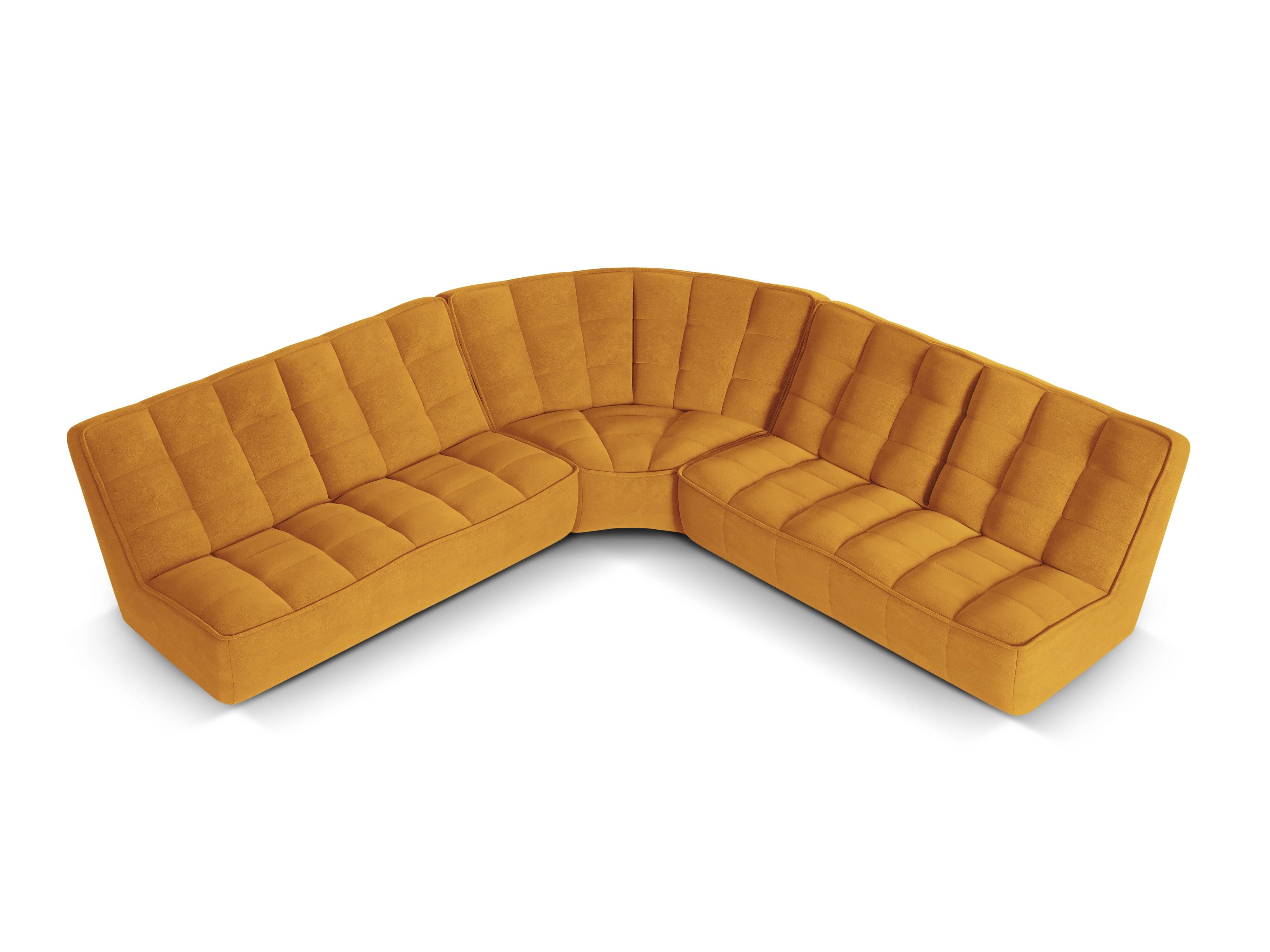 Narożnik symetryczny MONI musztardowy Maison Heritage Eye on Design