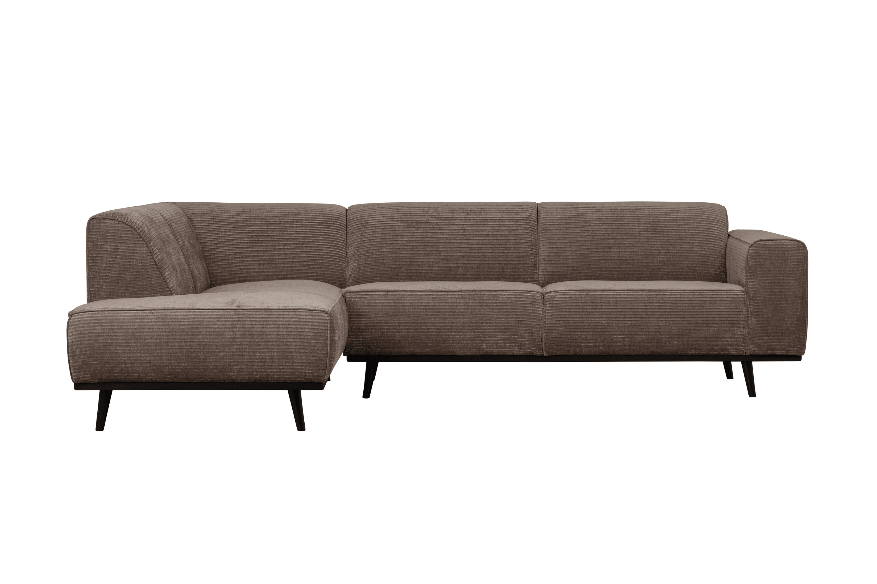 Narożnik sztruksowy lewostronny STATEMENT ciemnobeżowy Be Pure Eye on Design