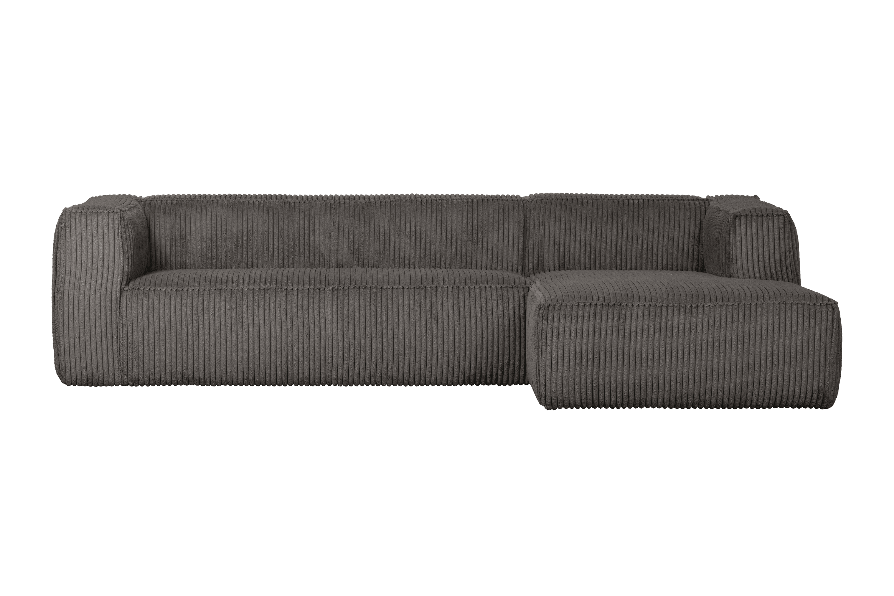 Narożnik sztruksowy prawostronny BEAN RIB ciemnoszary Woood Exclusive Eye on Design