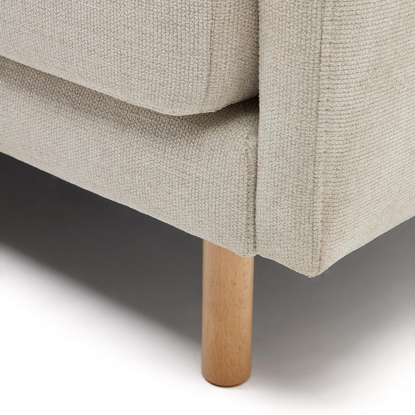 Narożnik uniwersalny GILMA perłowy z drewnianą podstawą La Forma Eye on Design