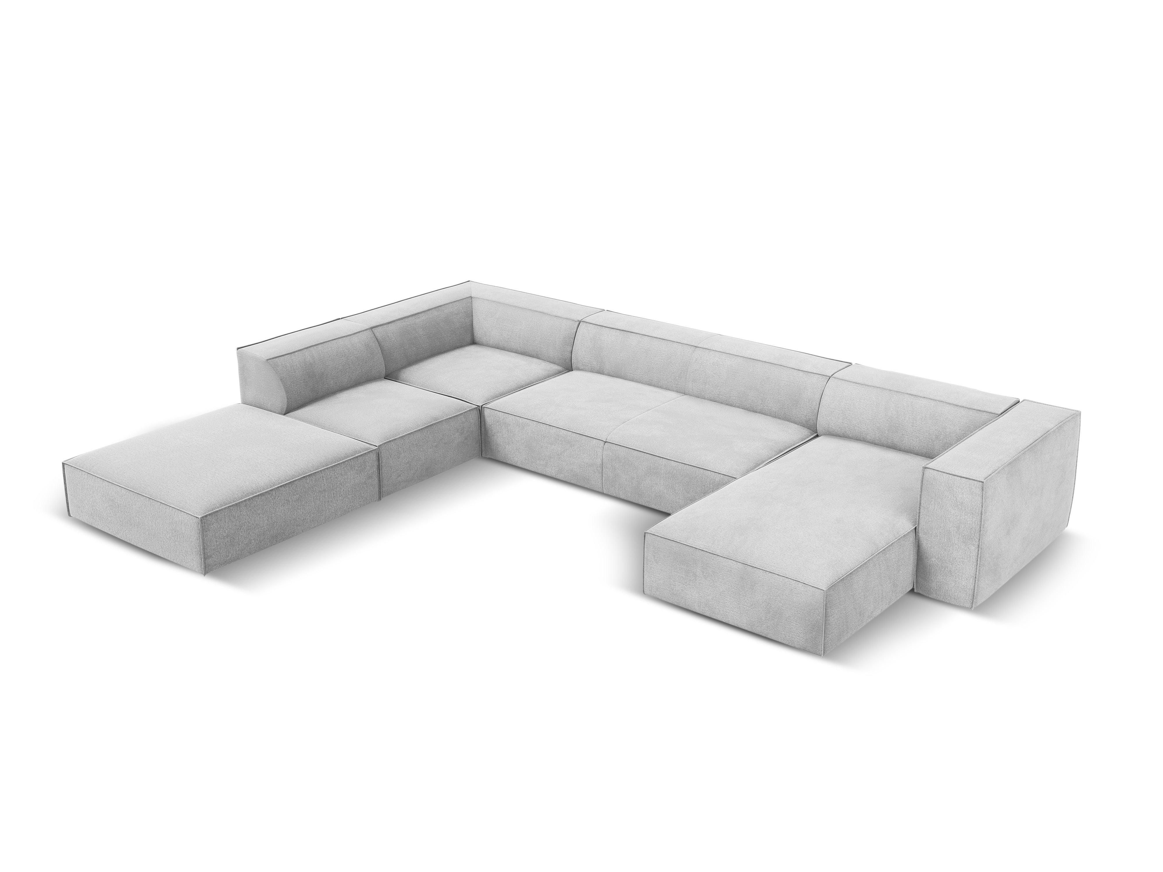 Narożnik w kształcie U lewostronny MADAME srebrny Windsor & Co Eye on Design