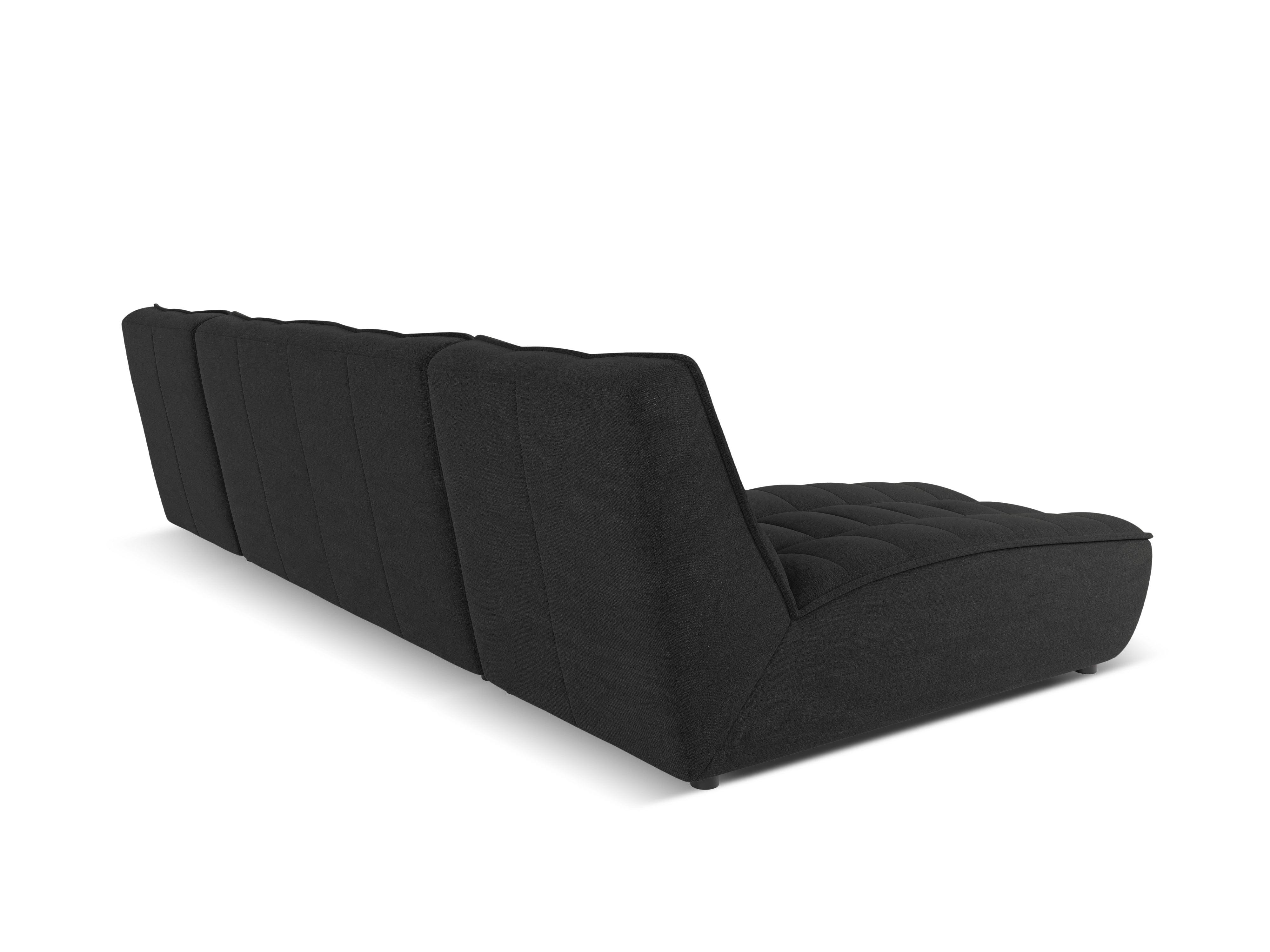 Narożnik w kształcie U MONI czarny melanż Maison Heritage Eye on Design