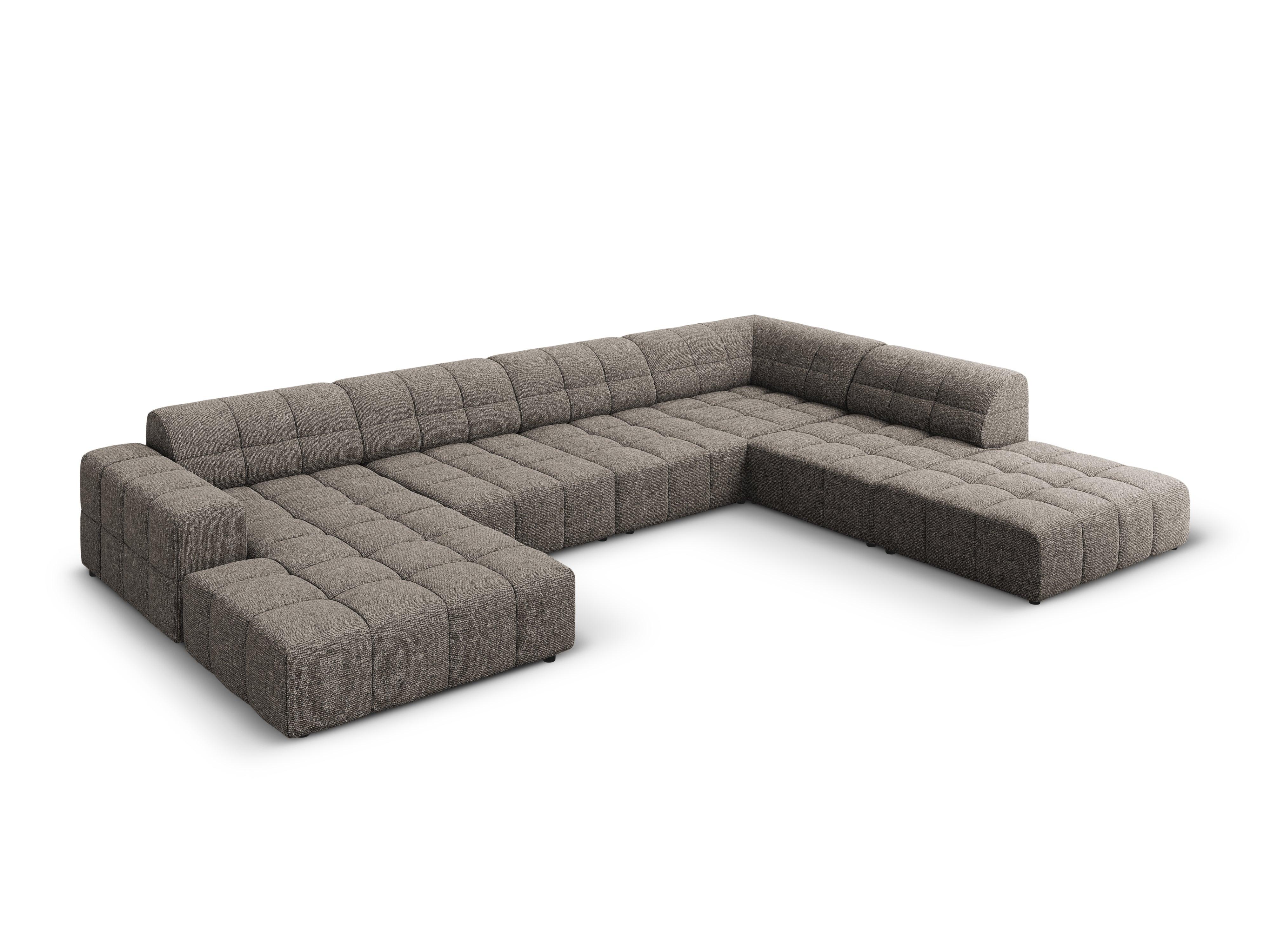 Narożnik w kształcie U prawostronny CHICAGO szary szenil Cosmopolitan Design Eye on Design