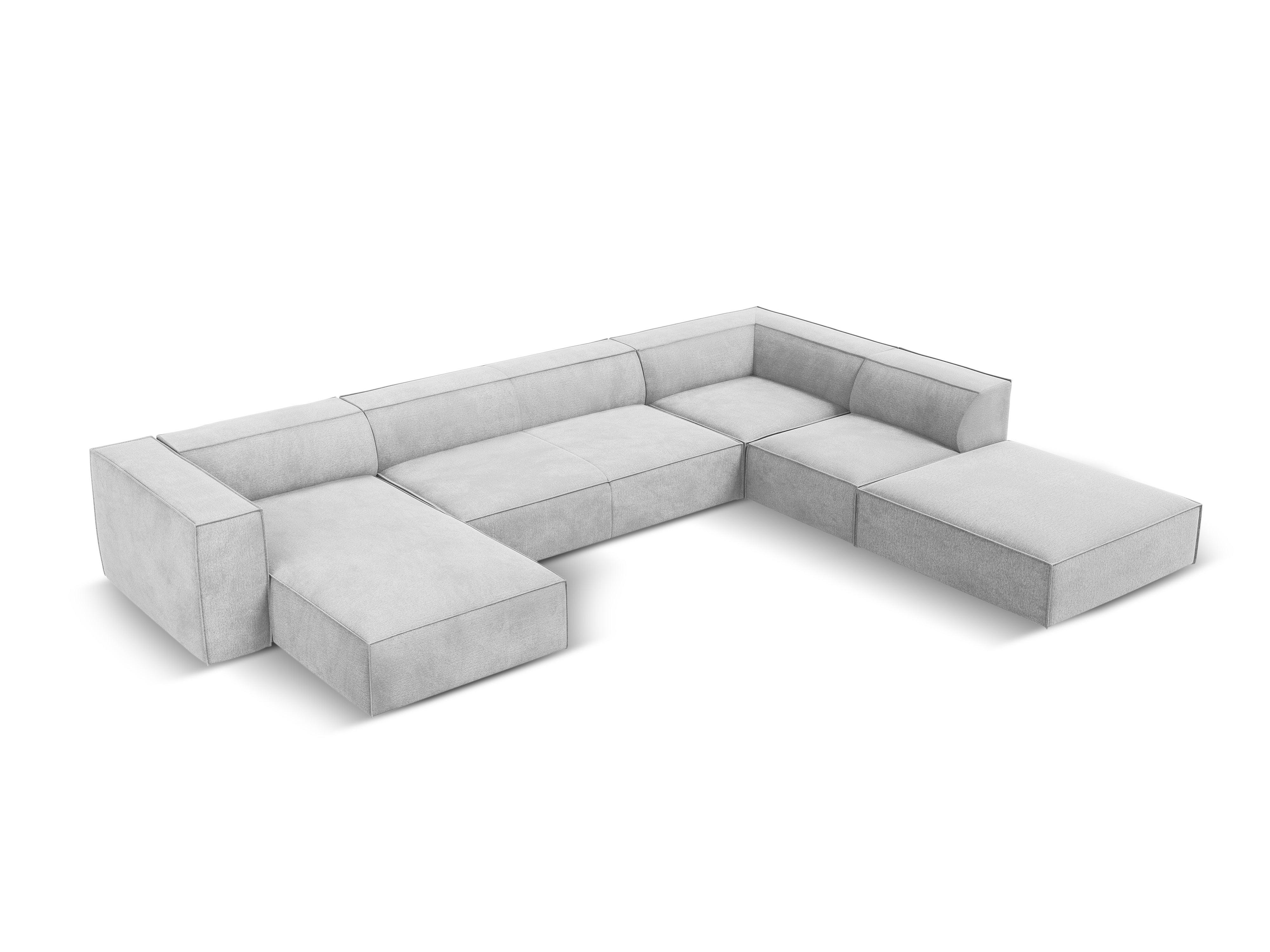 Narożnik w kształcie U prawostronny MADAME srebrny Windsor & Co Eye on Design