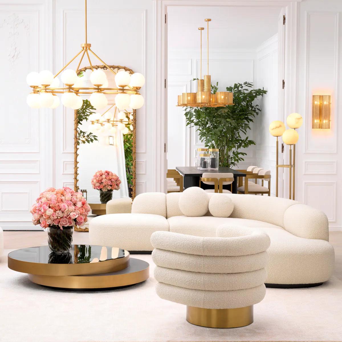 Narożnik w tkaninie boucle BJÖRN kremowy Eichholtz Eye on Design