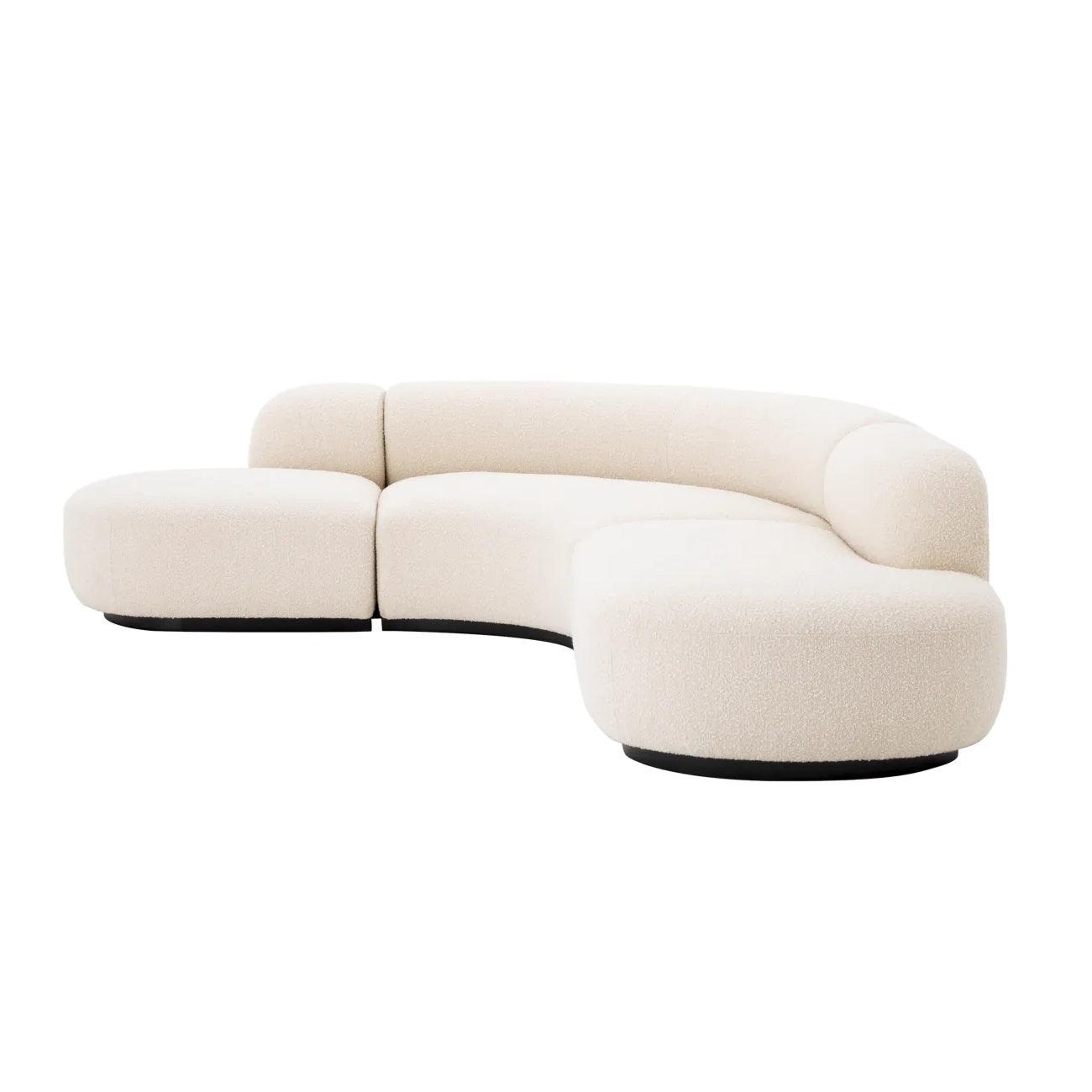 Narożnik w tkaninie boucle BJÖRN kremowy Eichholtz Eye on Design