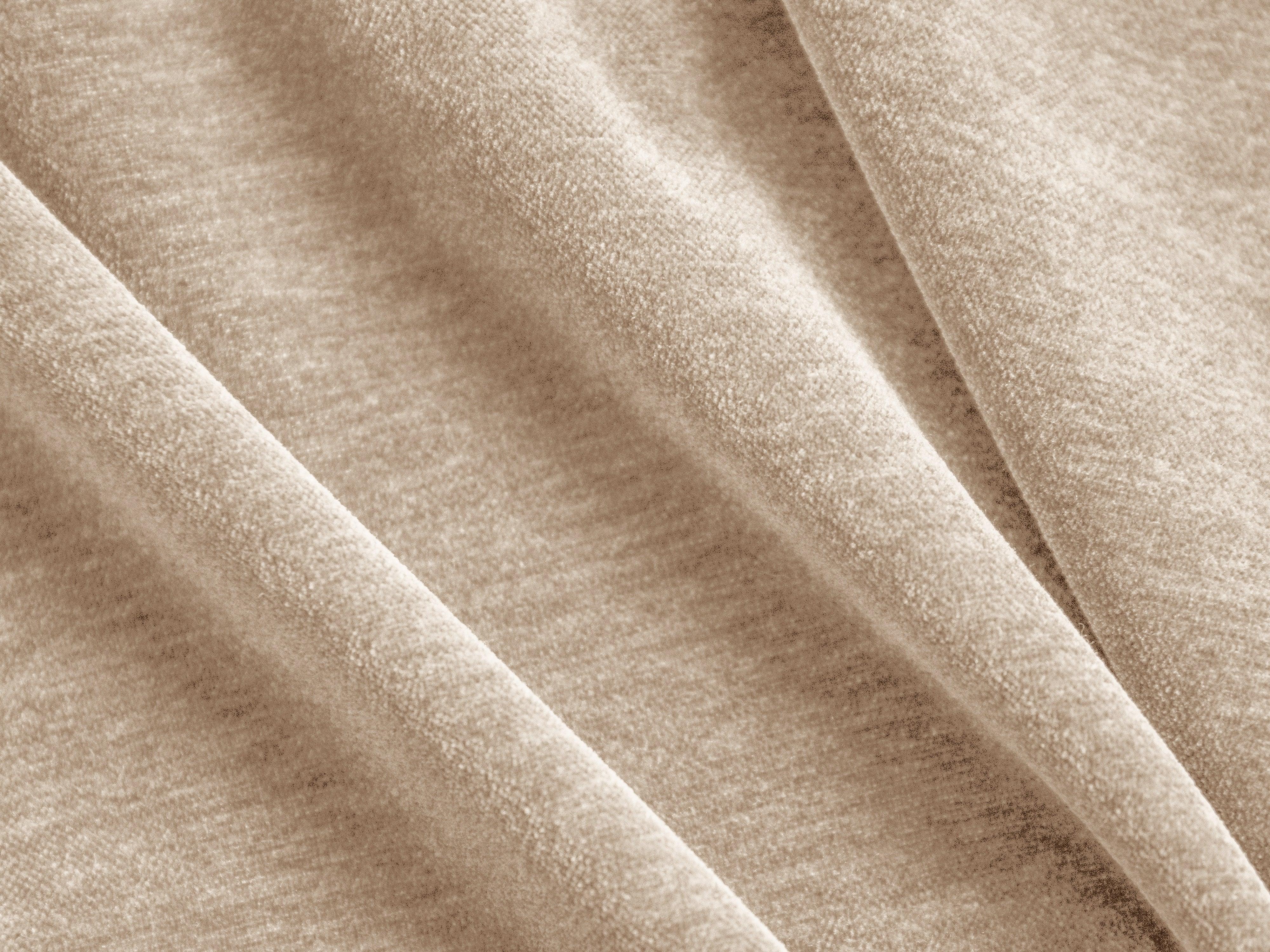 Narożnik w tkaninie szenilowej lewostronny otwarty LILY beżowy Maison Heritage Eye on Design