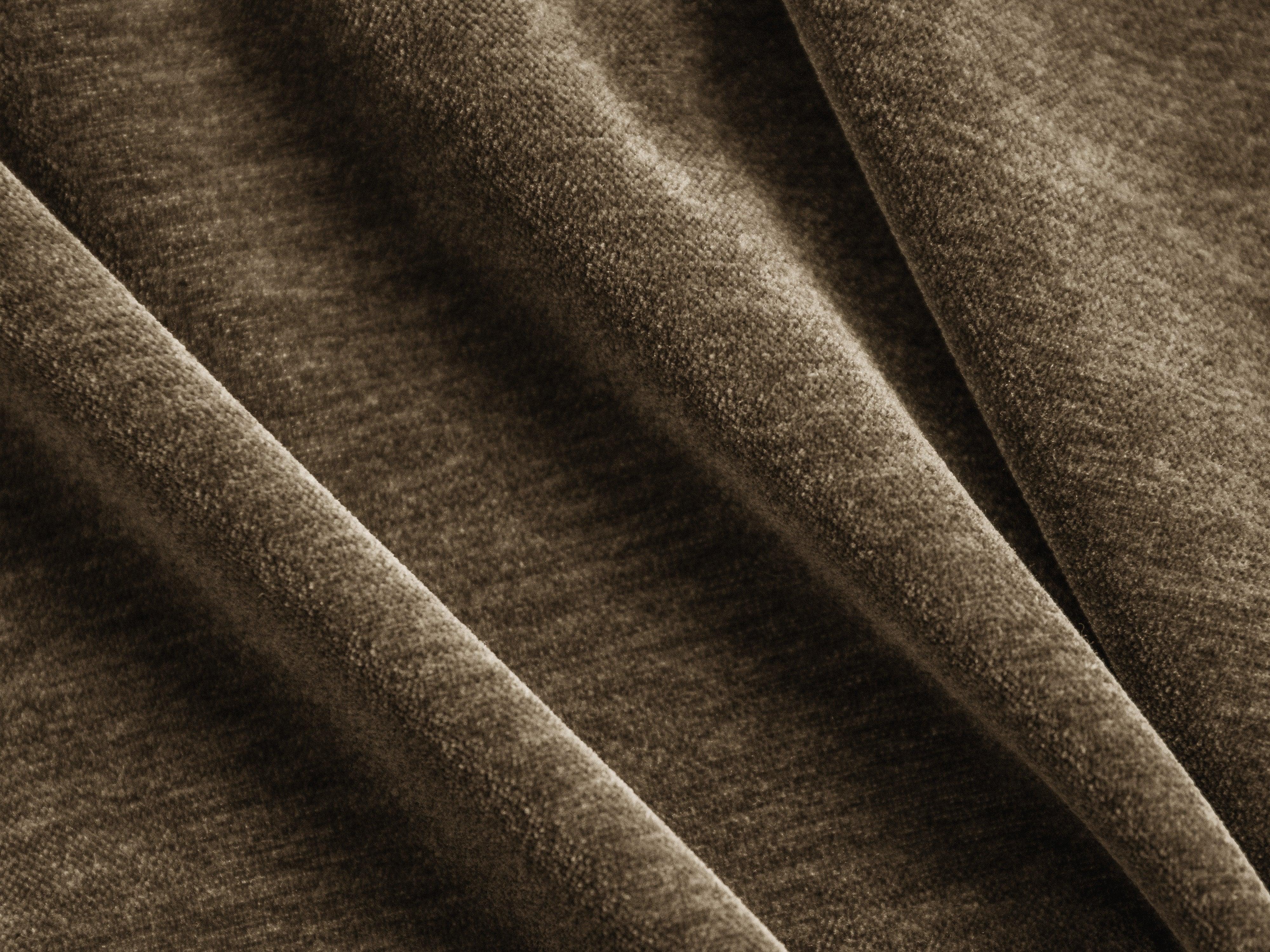 Narożnik w tkaninie szenilowej prawostronny LILY szarobrązowy Maison Heritage Eye on Design