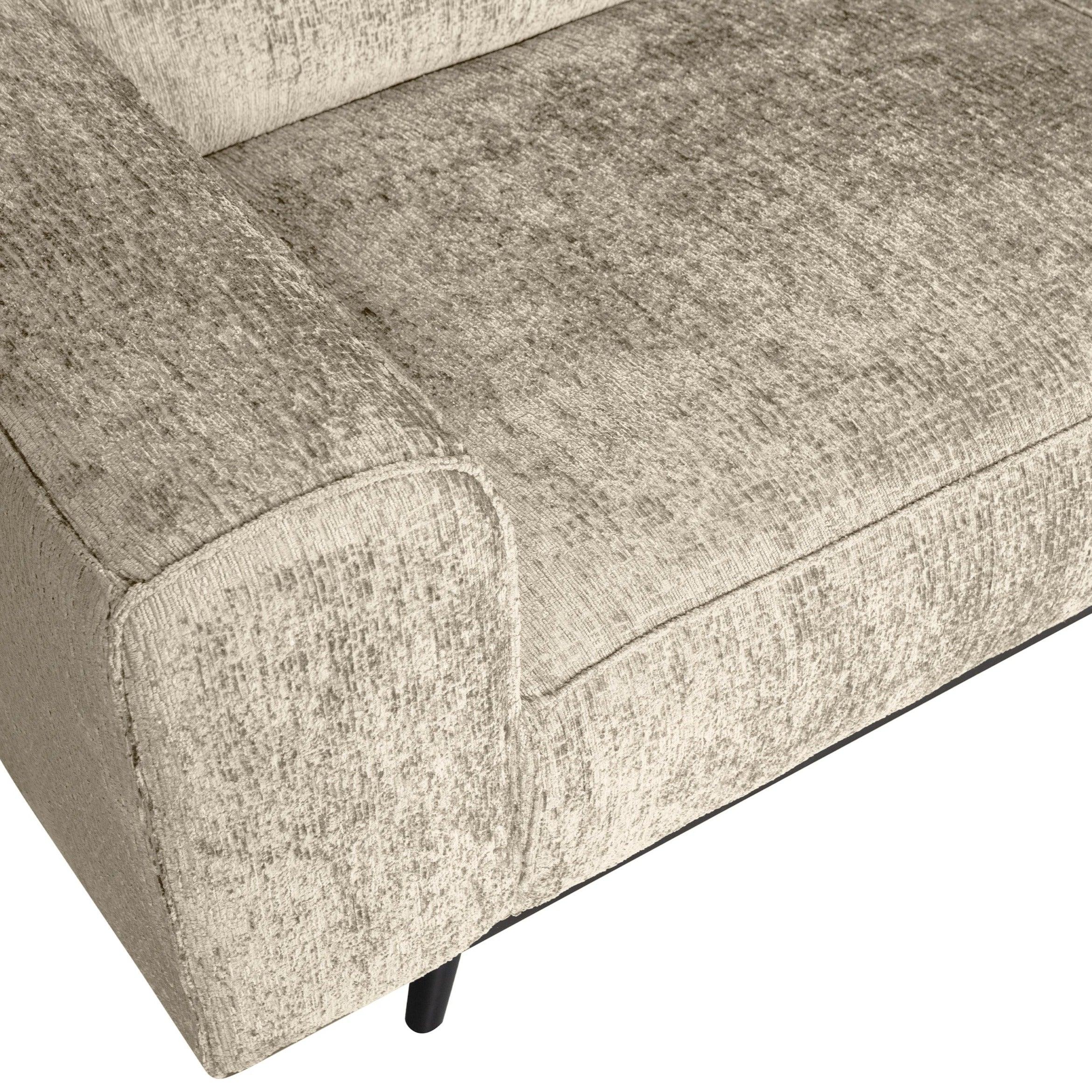 Narożnik welurowy lewostronny STATEMENT STRUCTURE beżowy Be Pure Eye on Design