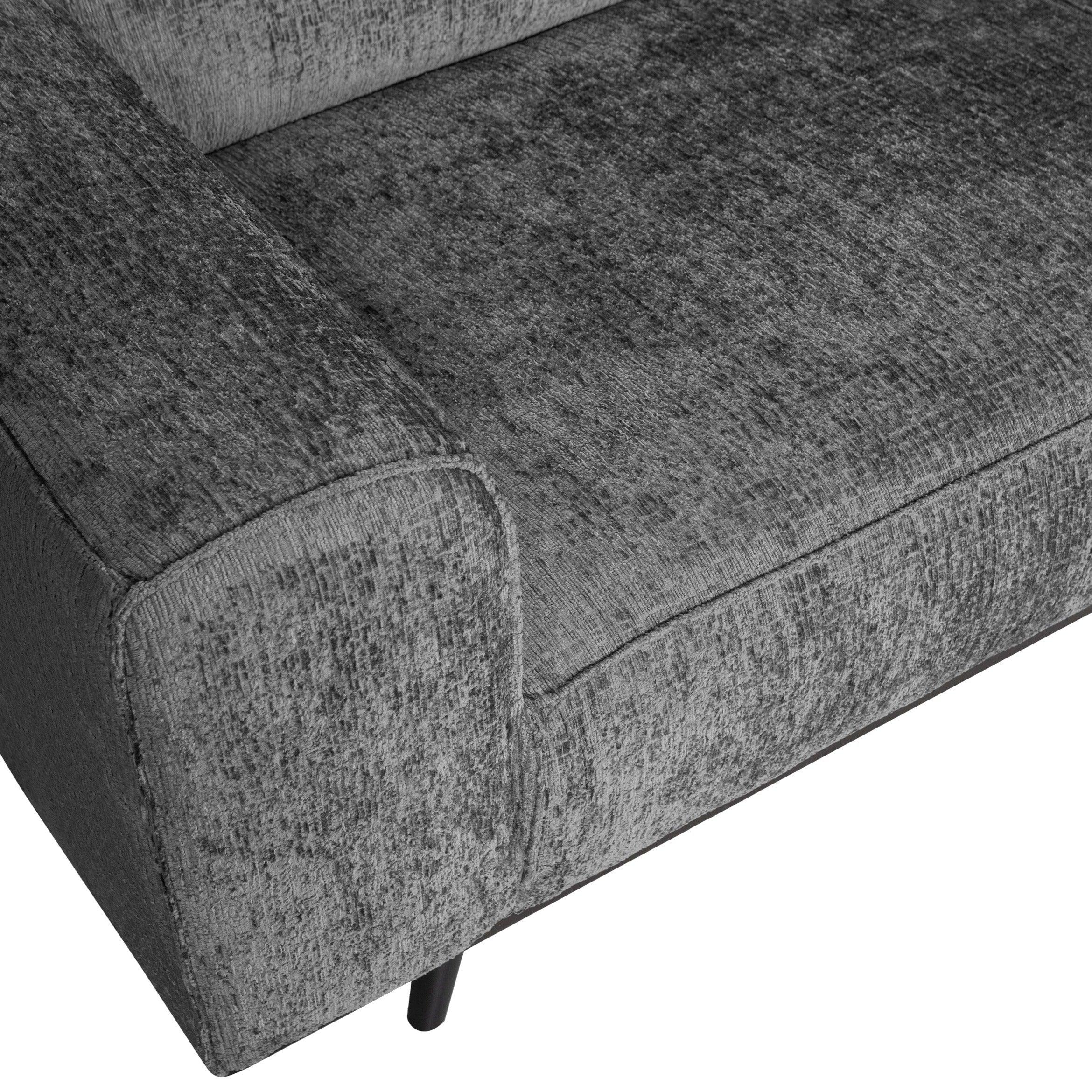 Narożnik welurowy lewostronny STATEMENT STRUCTURE ciemnoszary Be Pure Eye on Design