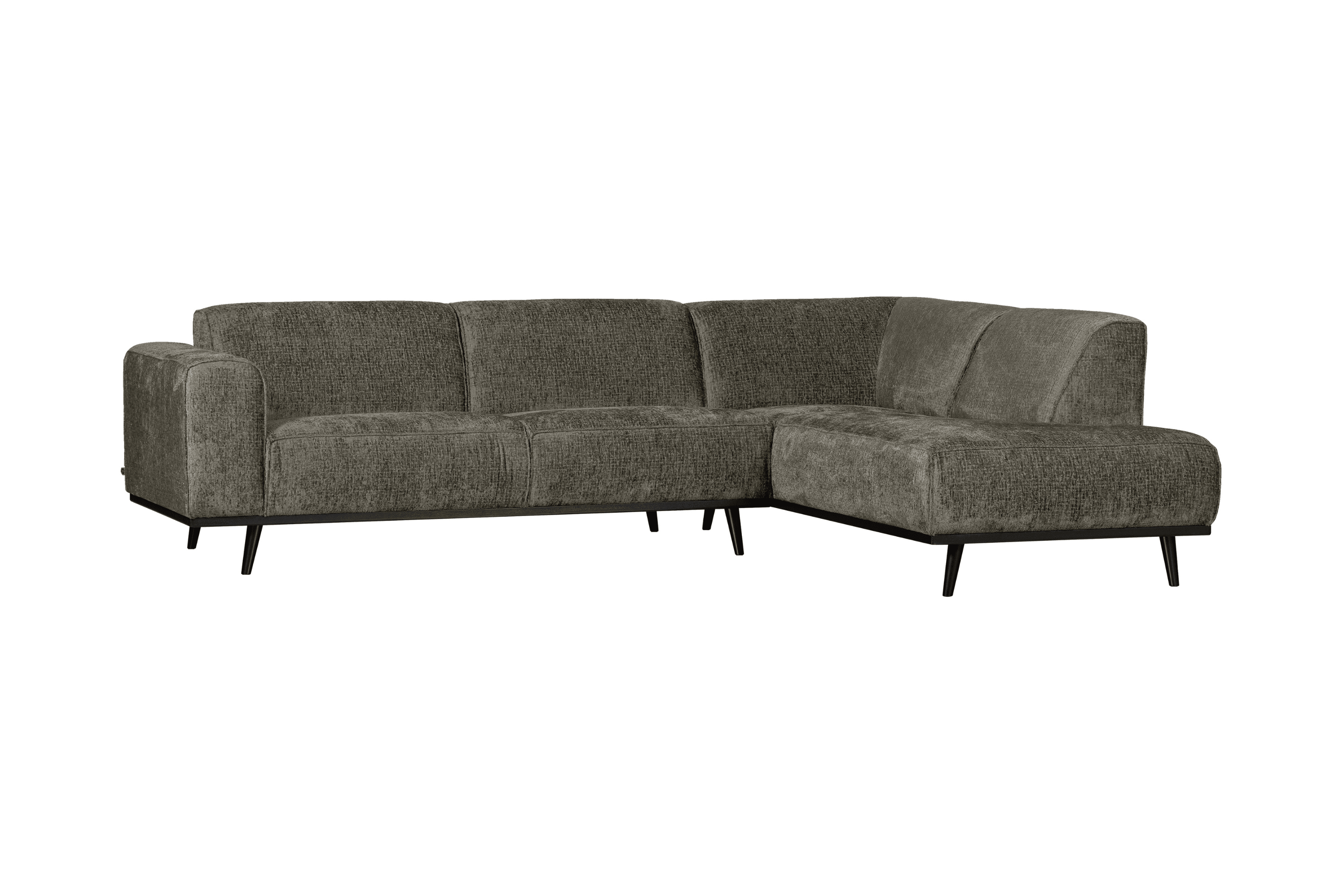 Narożnik welurowy prawostronny STATEMENT STRUCTURE szarozielony Be Pure Eye on Design