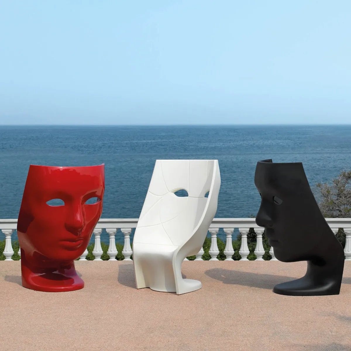 Red shiny red armchair