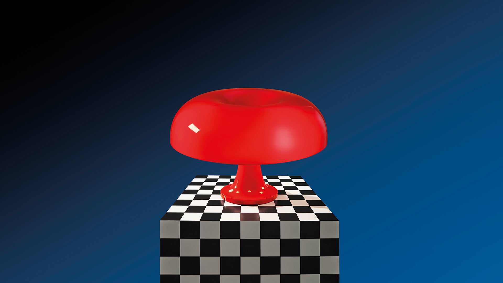 Stolná lampa NESSINO červená