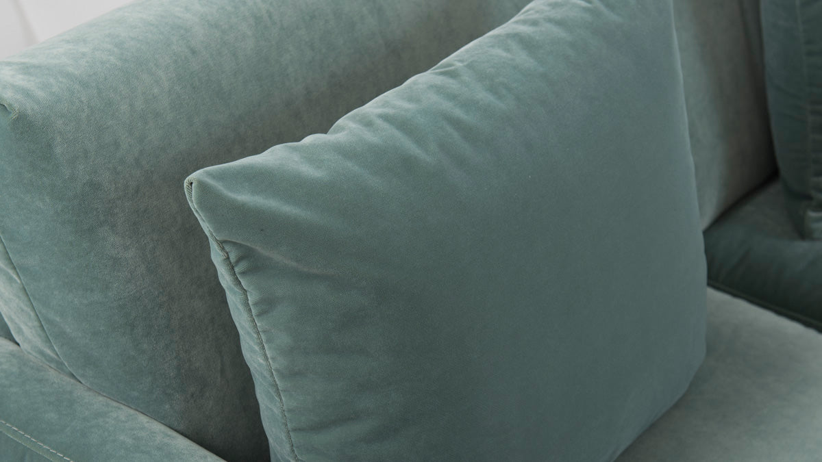 PARADISE upholstered sofa with an oak base