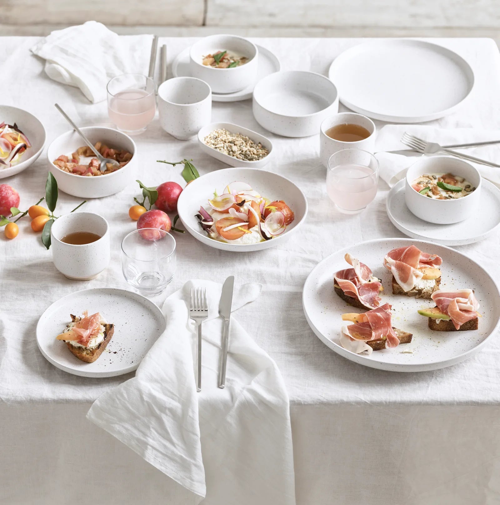White soft tablecloth
